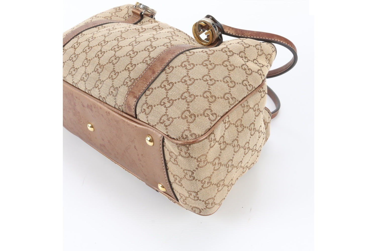 GG Canvas GG Twins 232957 Leather Tote Bag — view 4