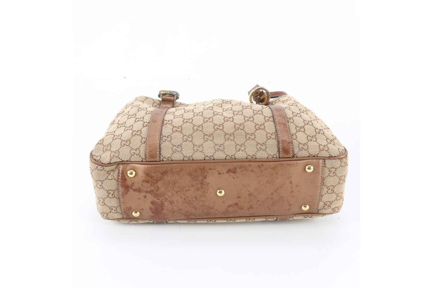 GG Canvas GG Twins 232957 Leather Tote Bag — view 6