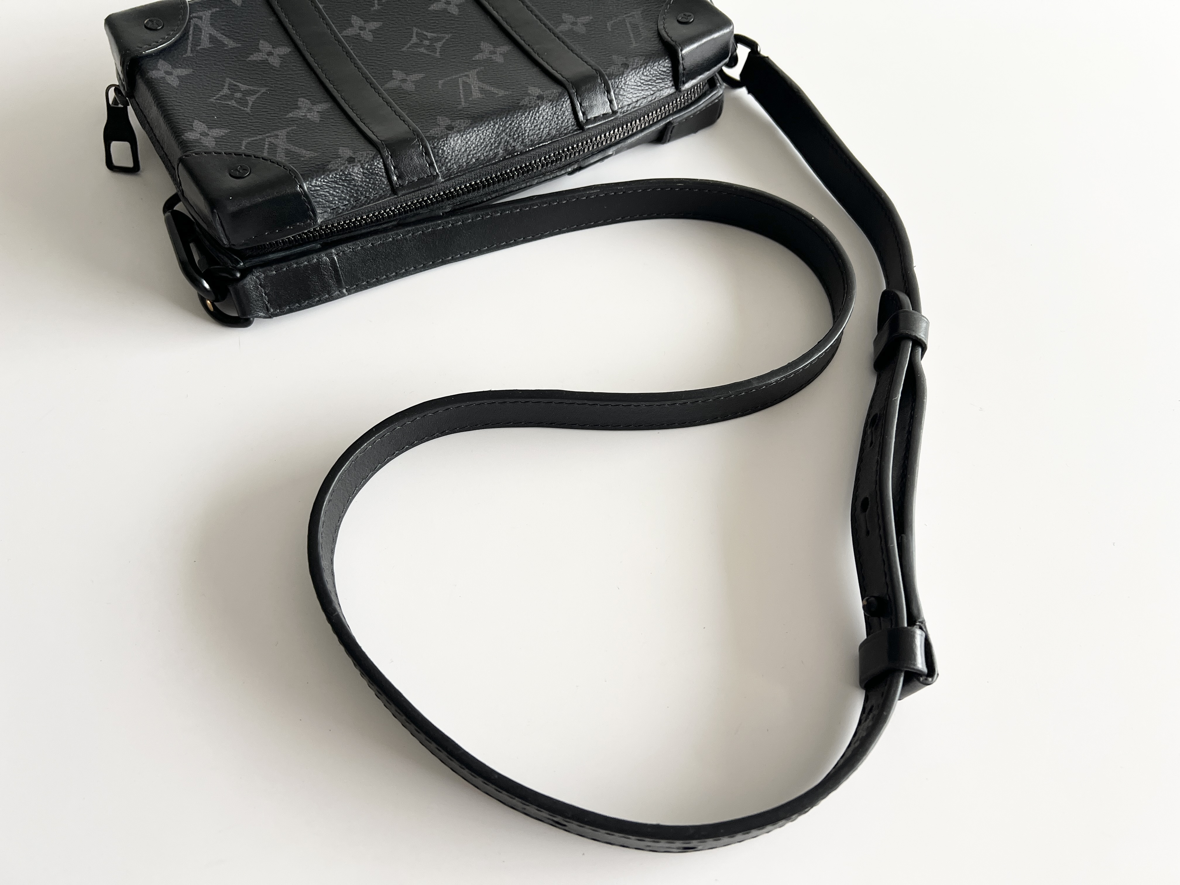 Monogram Eclipse Soft Trunk Shoulder Wallet Leather Shoulder Bag — view 3