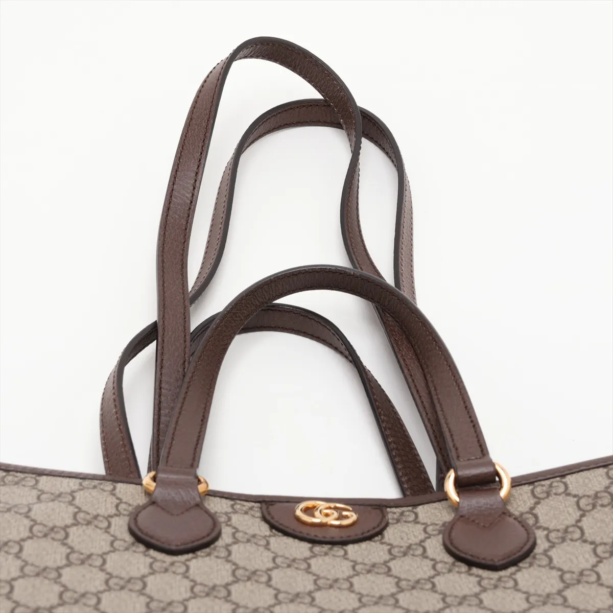 GG Supreme PVC x Leather Tote Bag, Beige x Brown, 765043 — view 6
