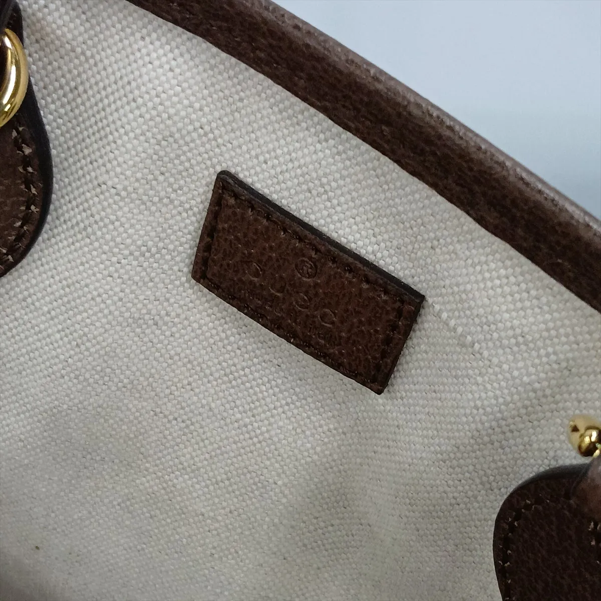 GG Supreme PVC x Leather Tote Bag, Beige x Brown, 765043 — view 10