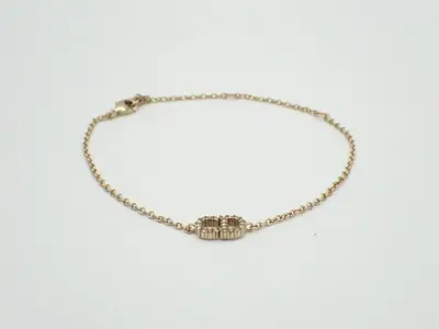 bracelet, gold, rhinestones, wrist size approximately 16.5-22cm
