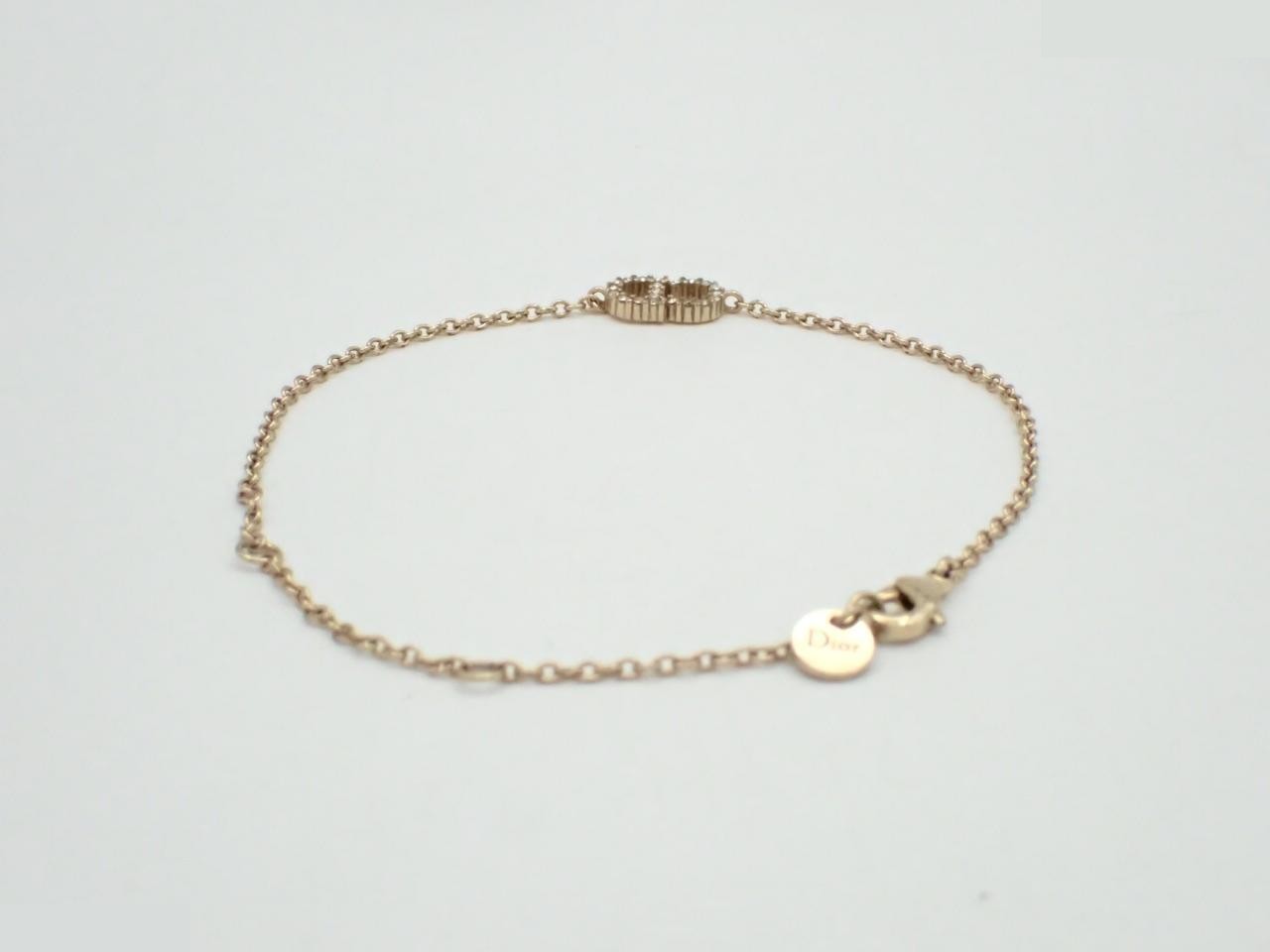 bracelet, gold, rhinestones, wrist size approximately 16.5-22cm — view 2