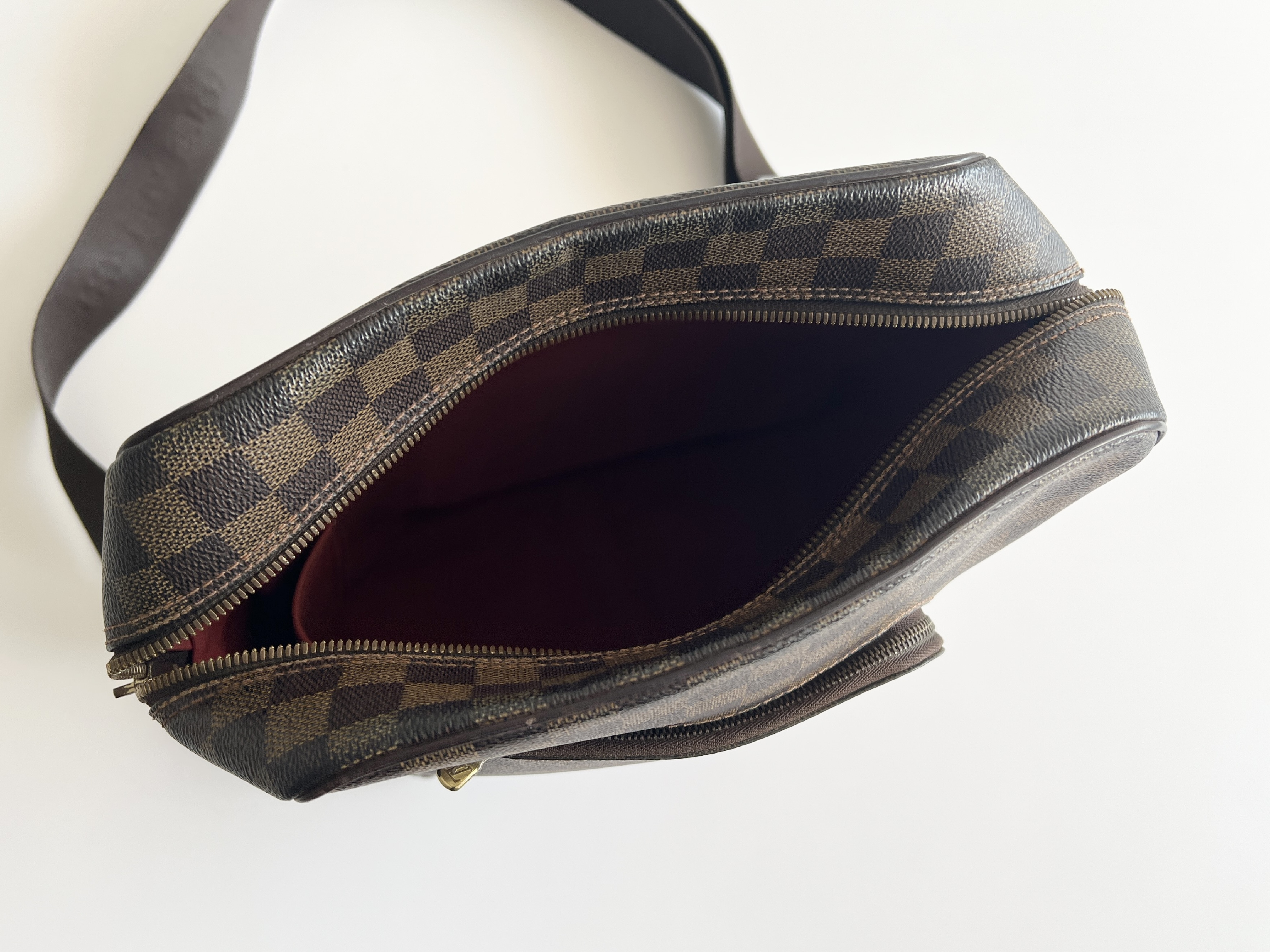 Damier Olaf MM Leather One Shoulder Bag — view 4