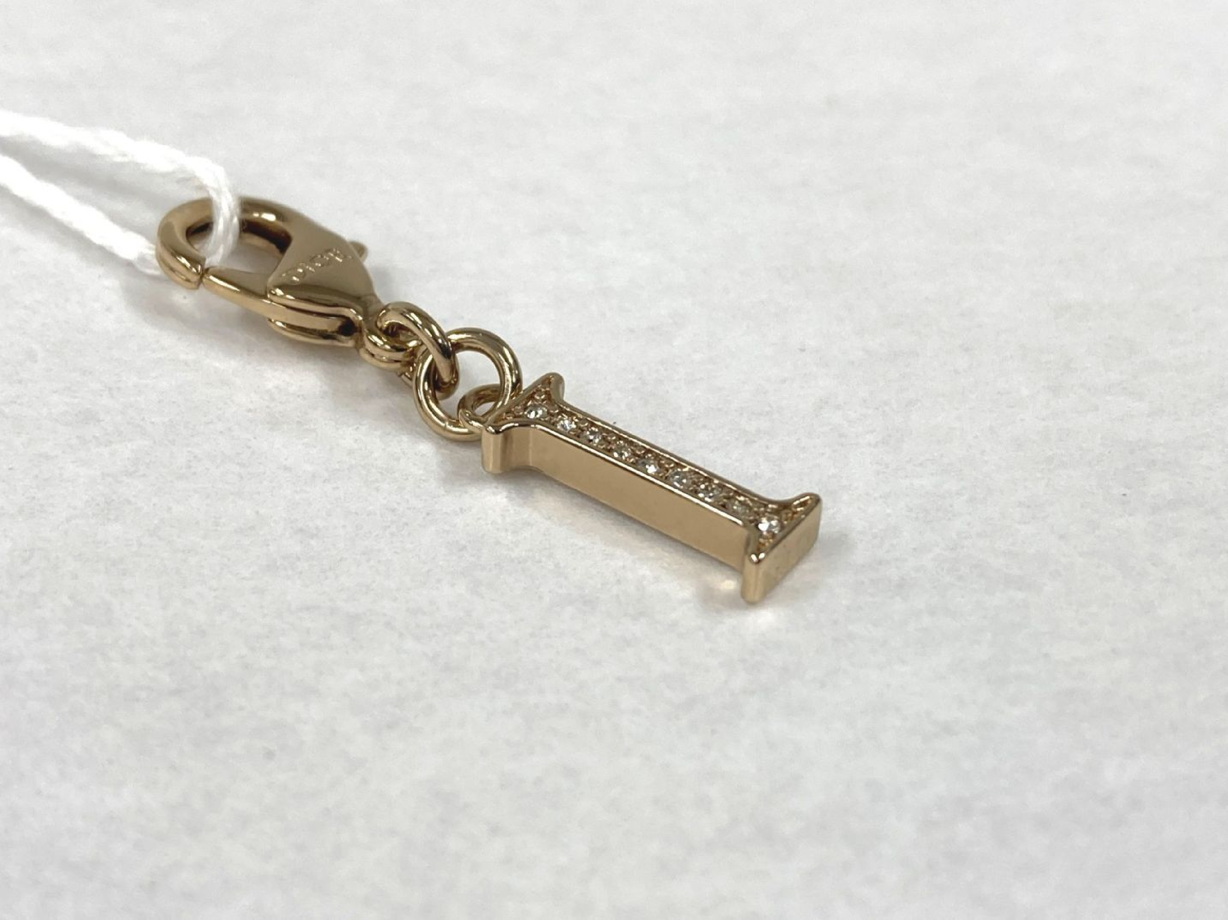 Rhinestone Initial Charm — view 3