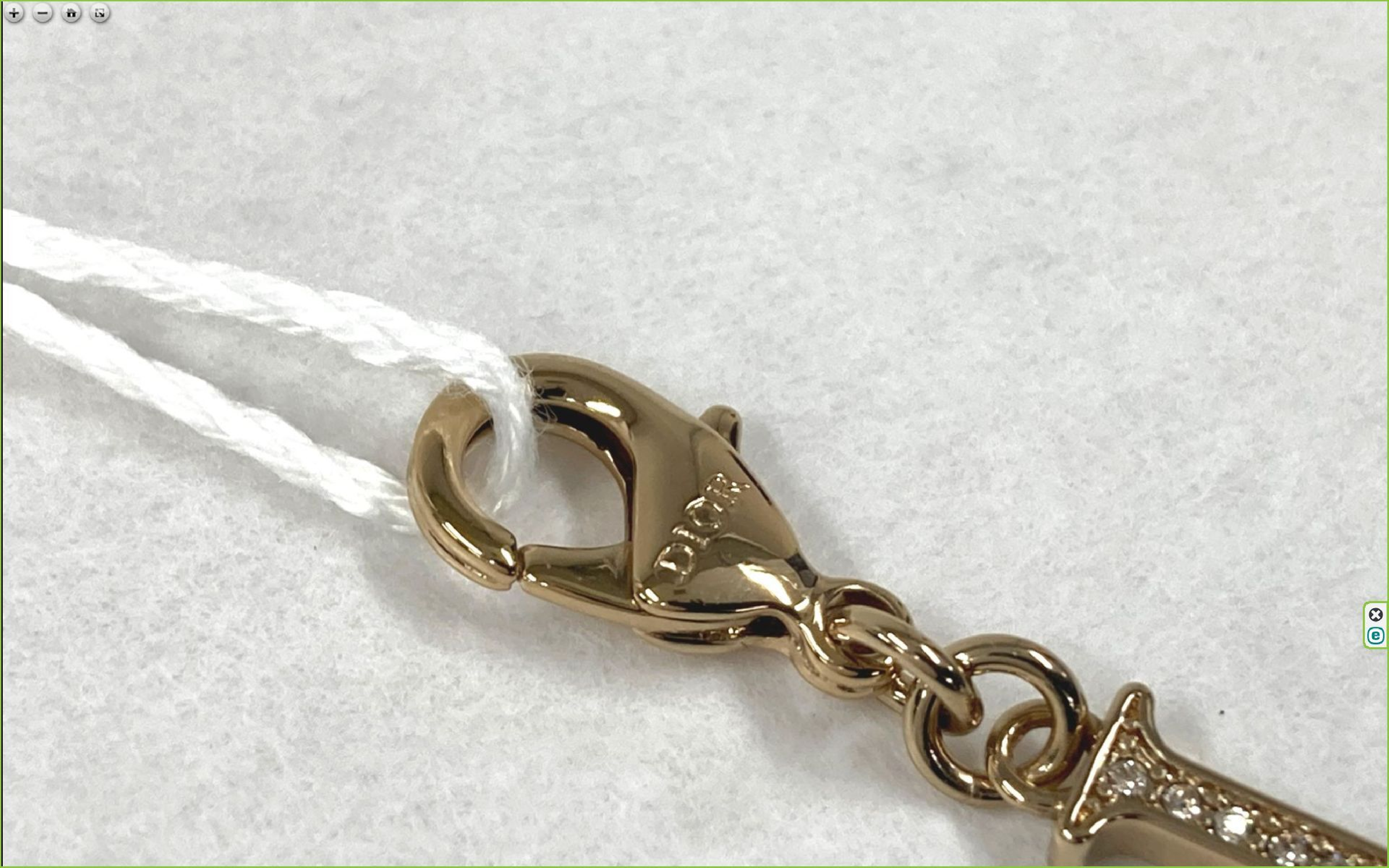 Rhinestone Initial Charm — view 4
