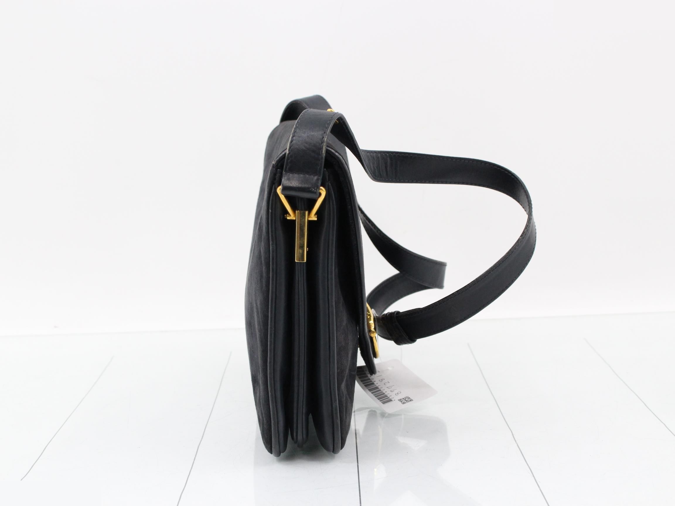 Horsebit Suede Shoulder Bag — view 4