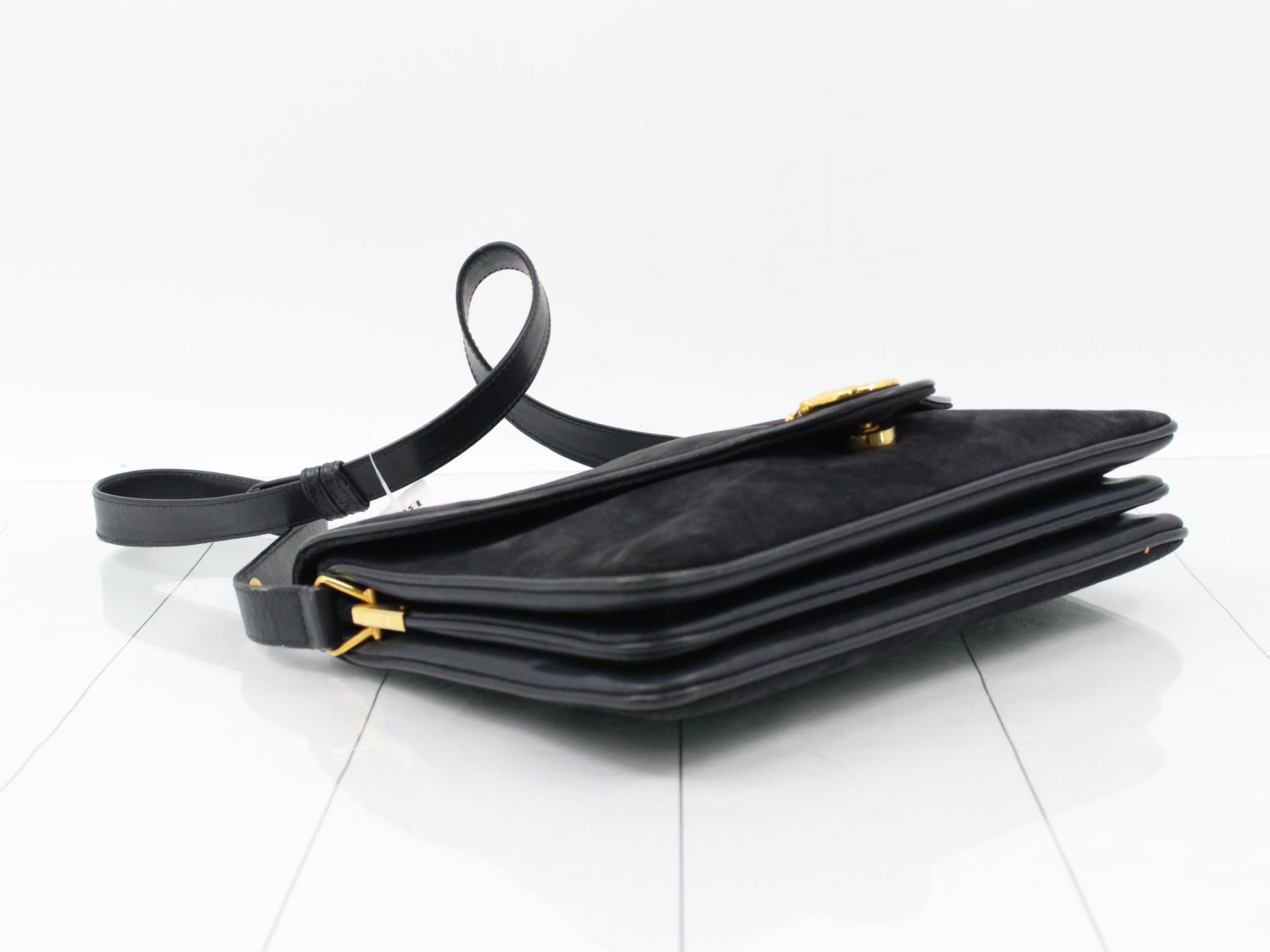 Horsebit Suede Shoulder Bag — view 5