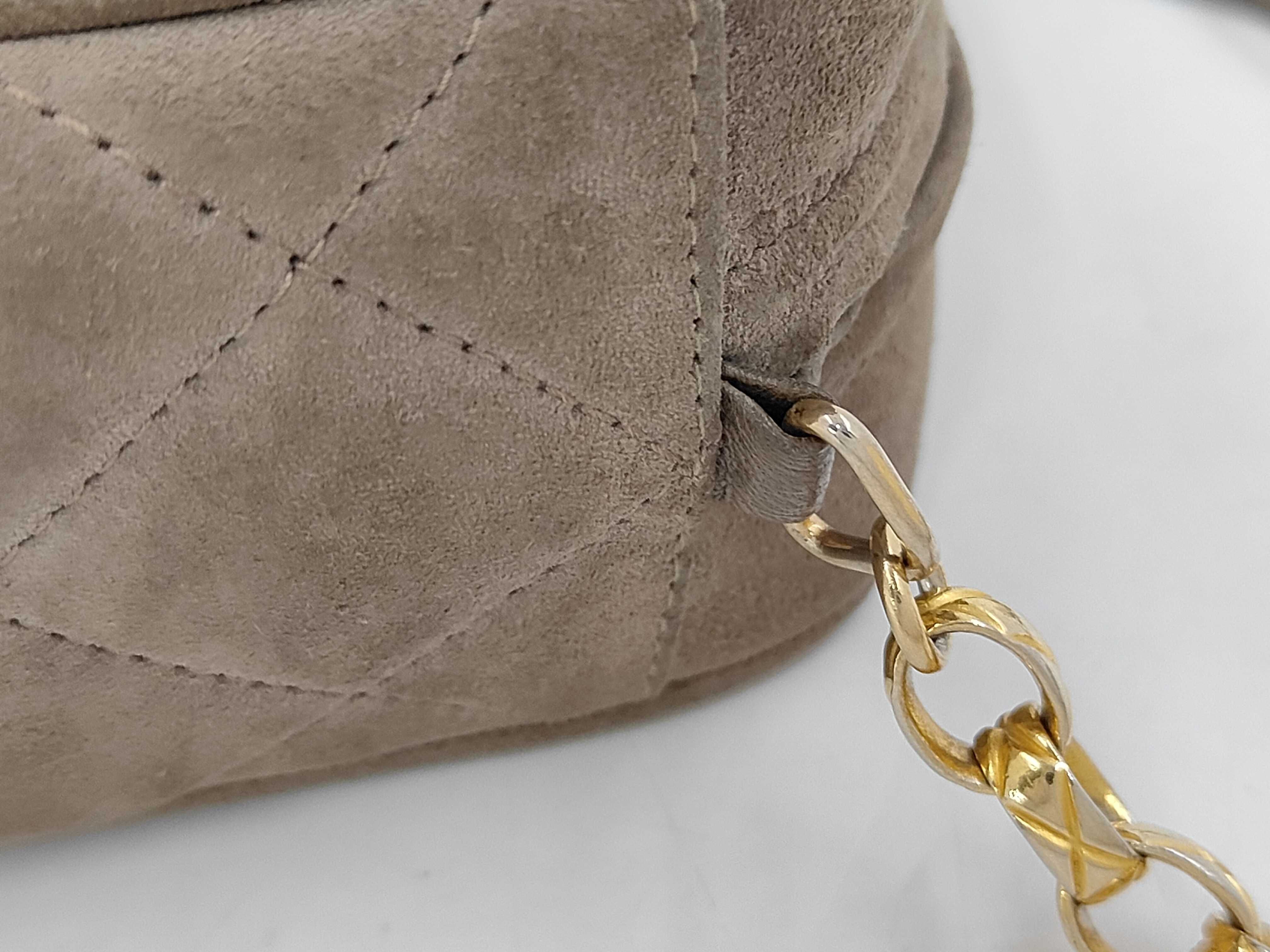 Coco Mark Fringe Chain Shoulder Bag, Suede, Brown GP Shoulder Bag — view 5