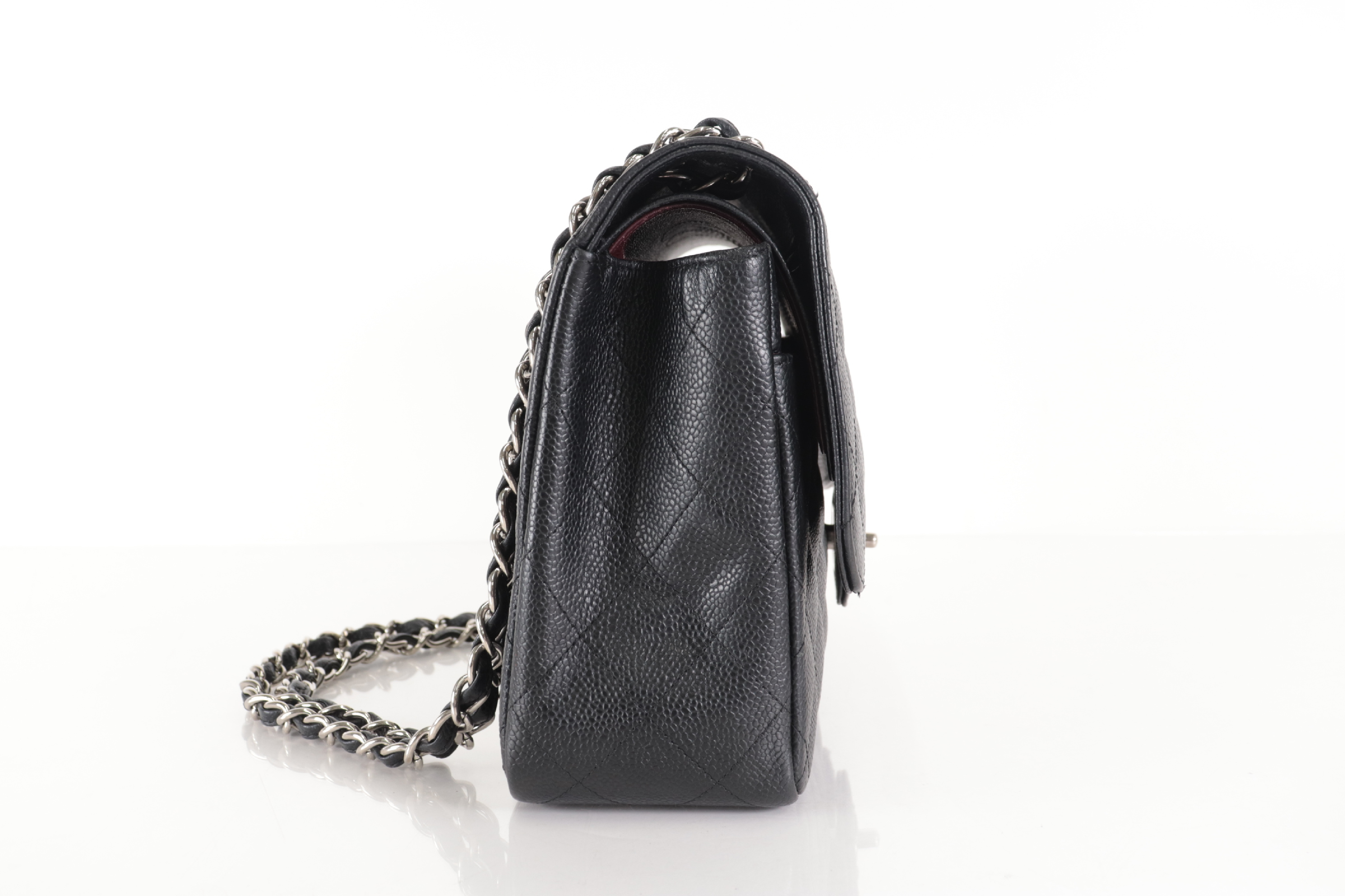 W-Flap 30 Lambskin Chain Shoulder Bag (Serial Number 24) — view 3