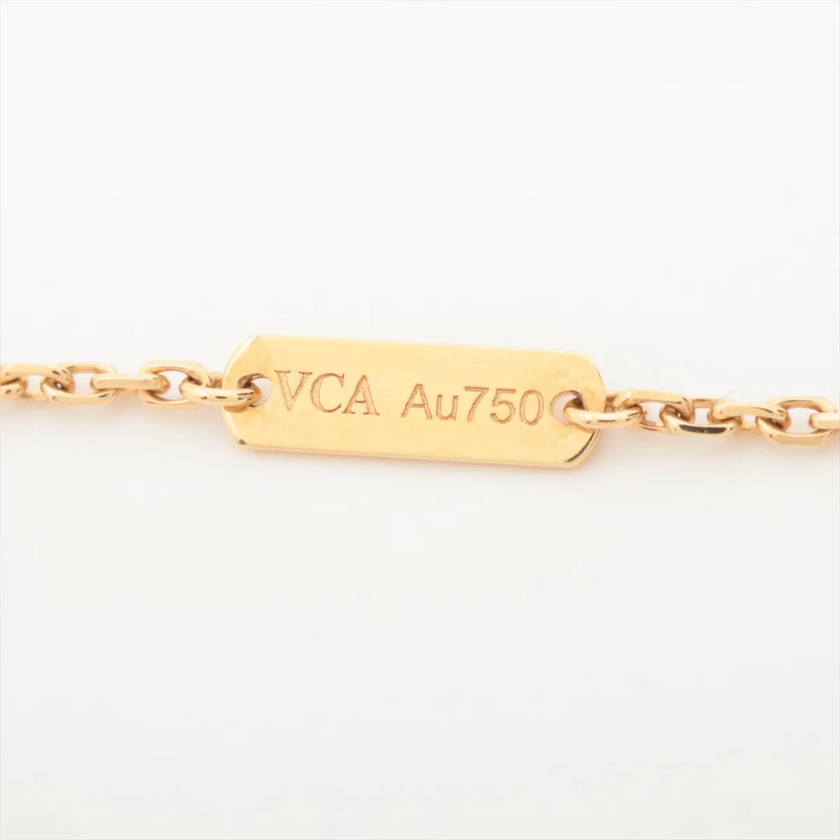 Vintage Alhambra Guilloche Necklace 750 (Yellow Gold) 6.6g JG888725 VCARP4KL00 — view 4
