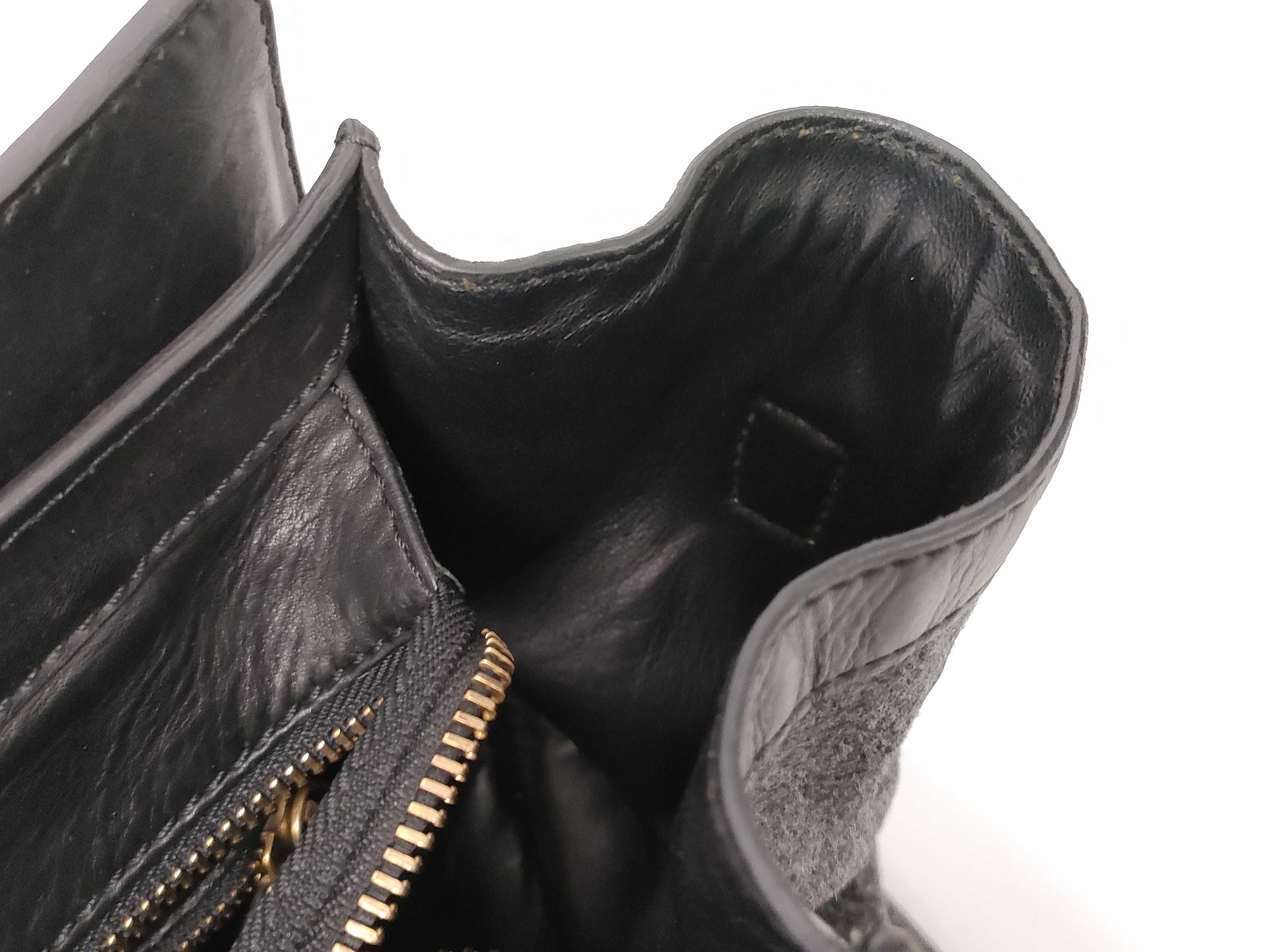 Luggage Wool x Leather Handbag — view 12