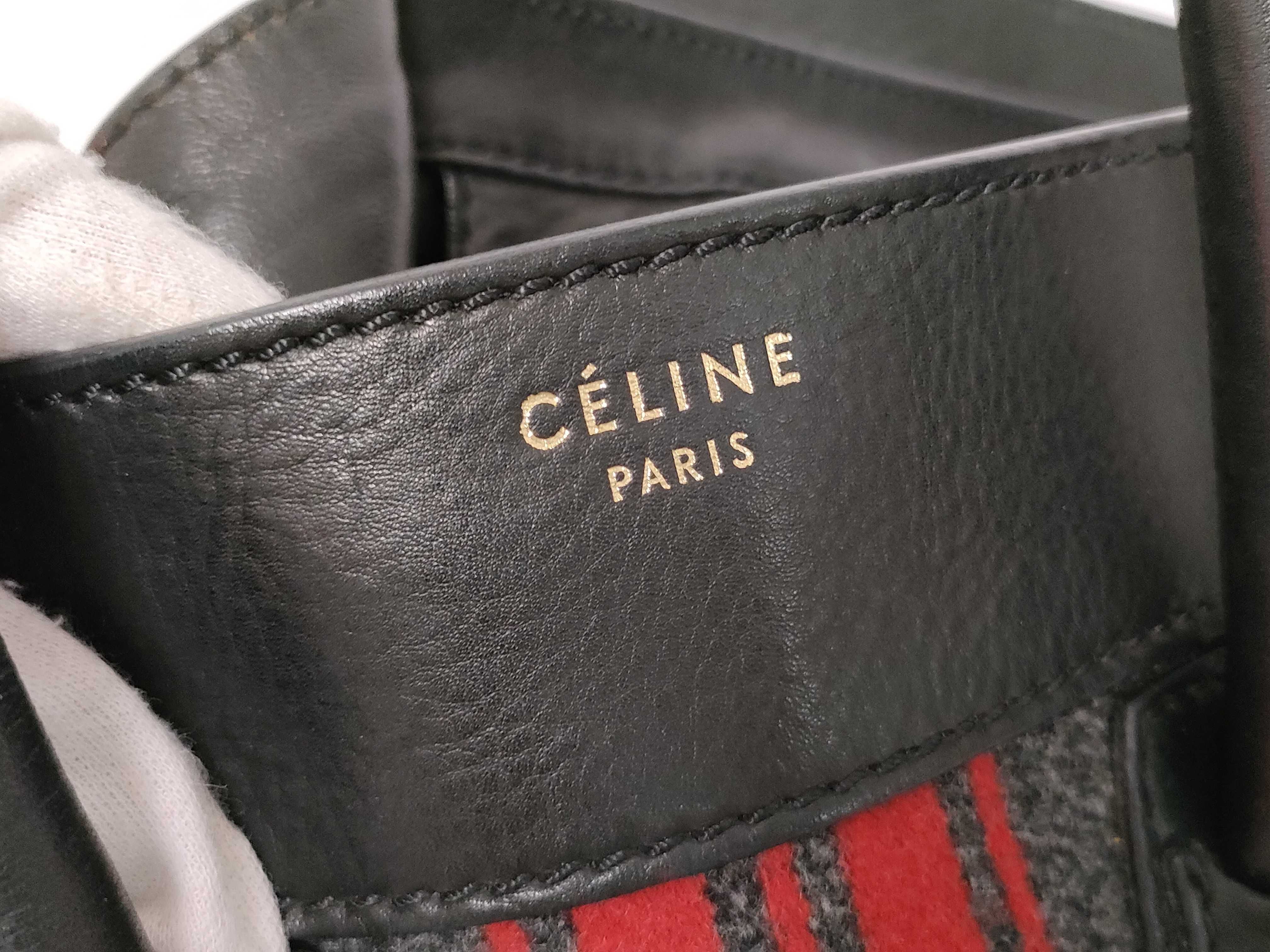 Luggage Wool x Leather Handbag — view 14