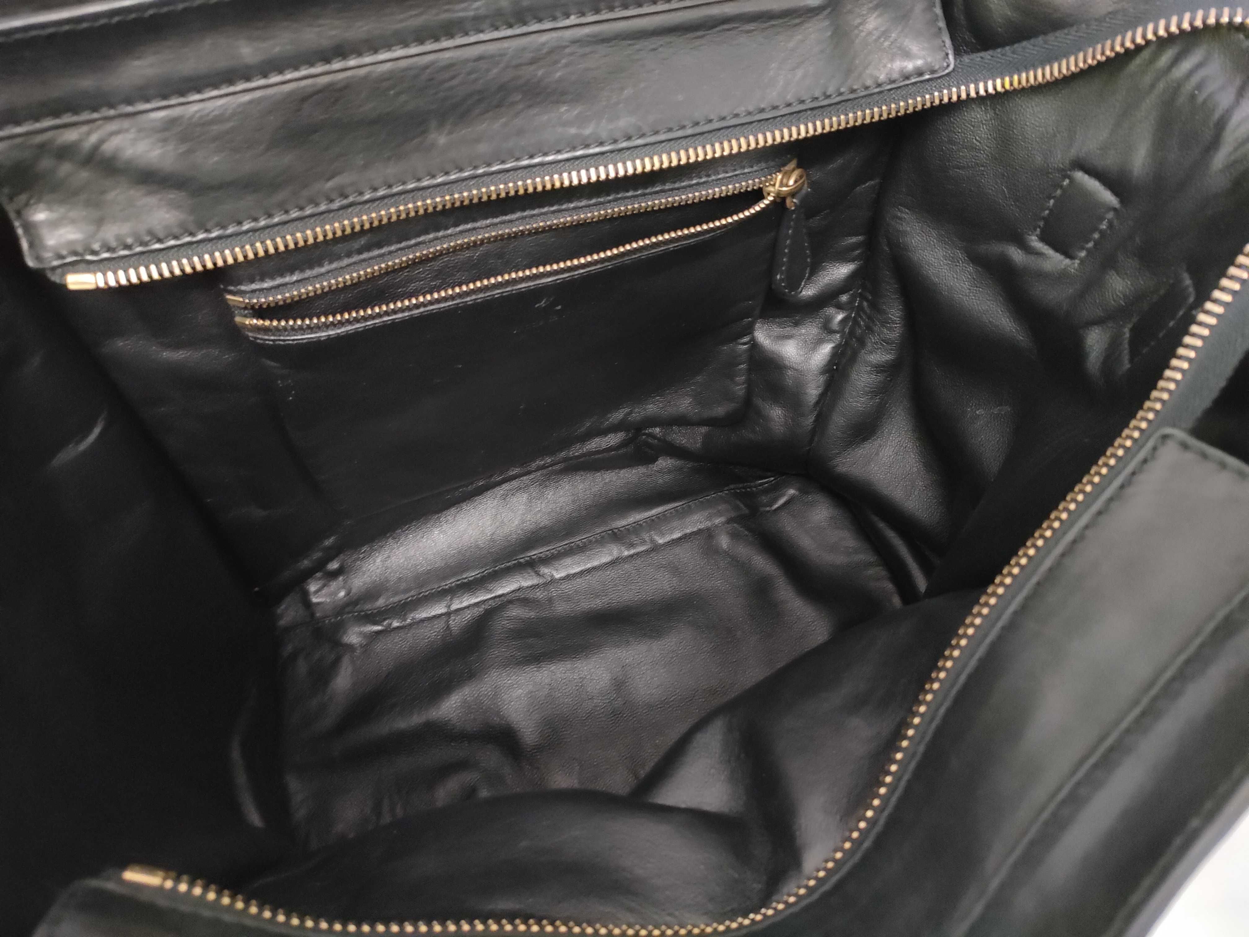 Luggage Wool x Leather Handbag — view 10