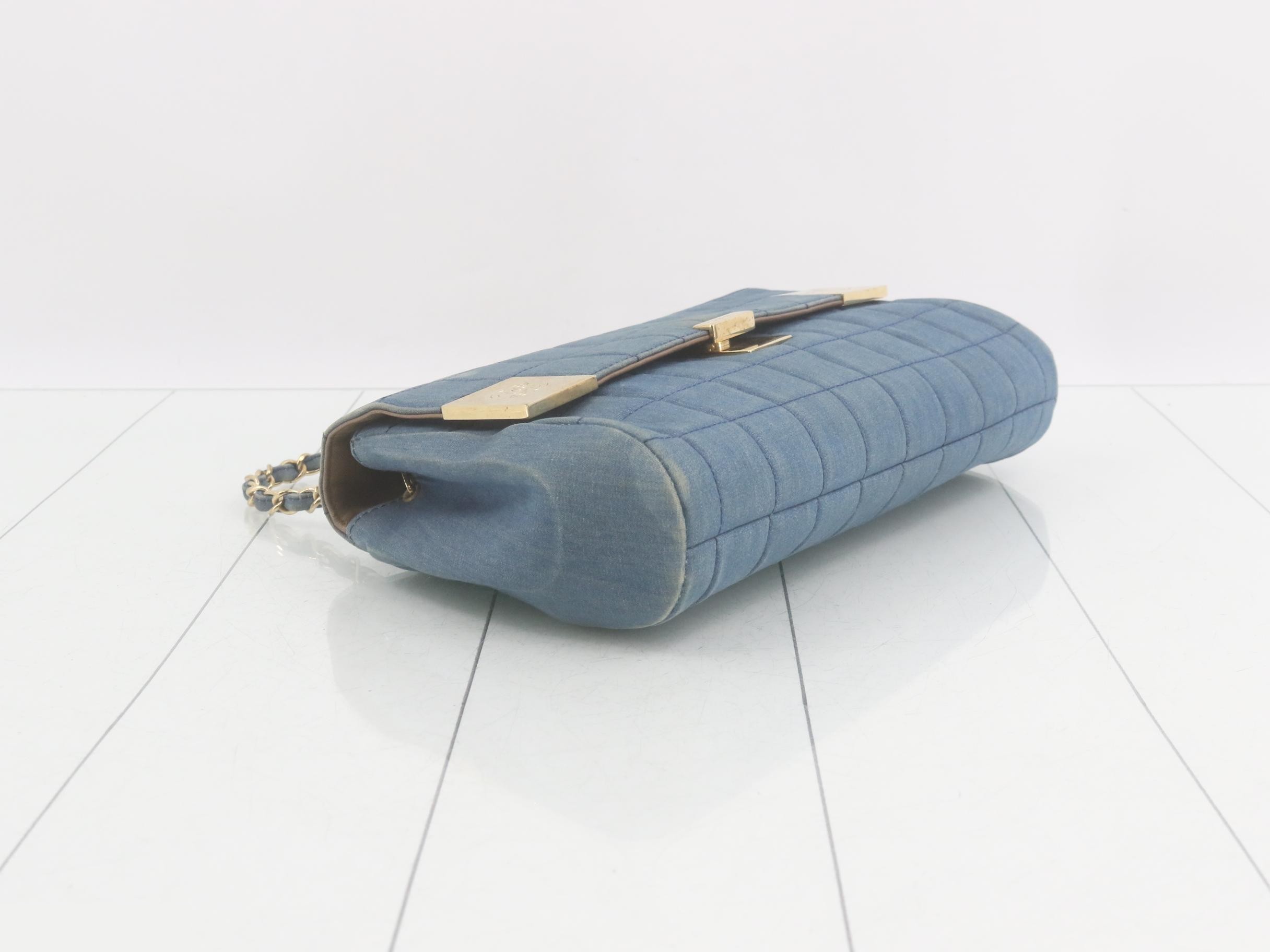 Chocolate bar denim shoulder bag — view 5