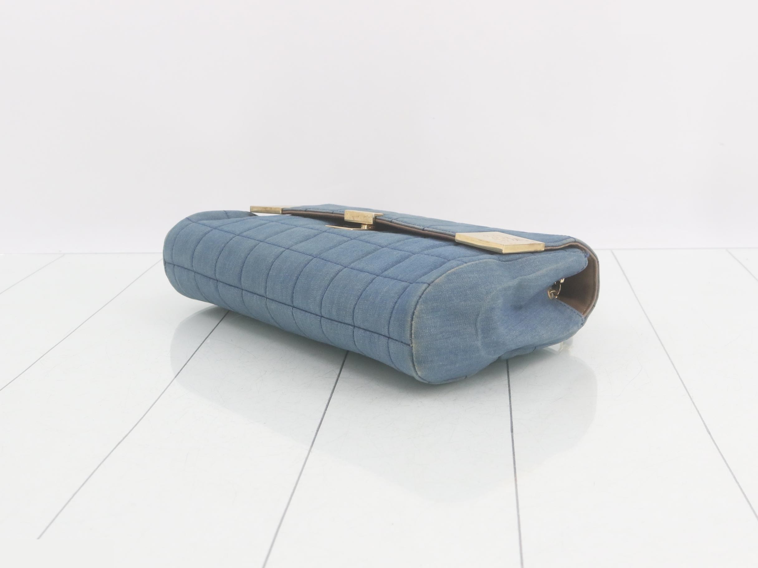 Chocolate bar denim shoulder bag — view 6