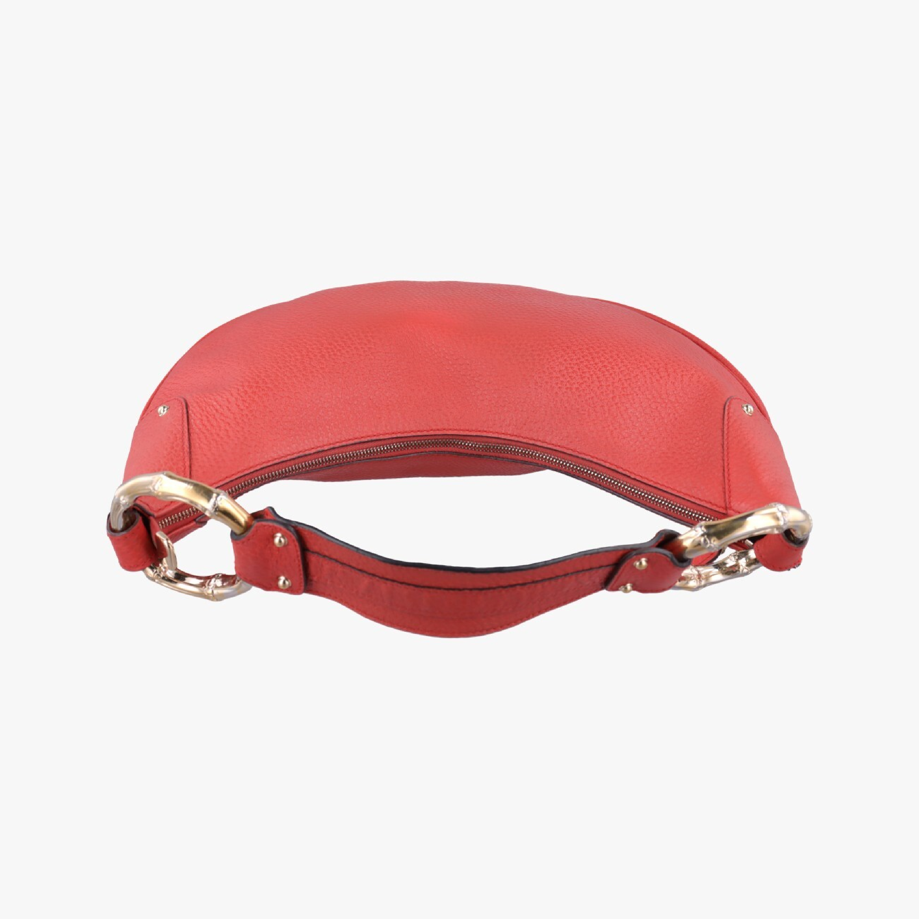 Bamboo Ring Hobo Red Leather 211519 G4517440 Handbag — view 5