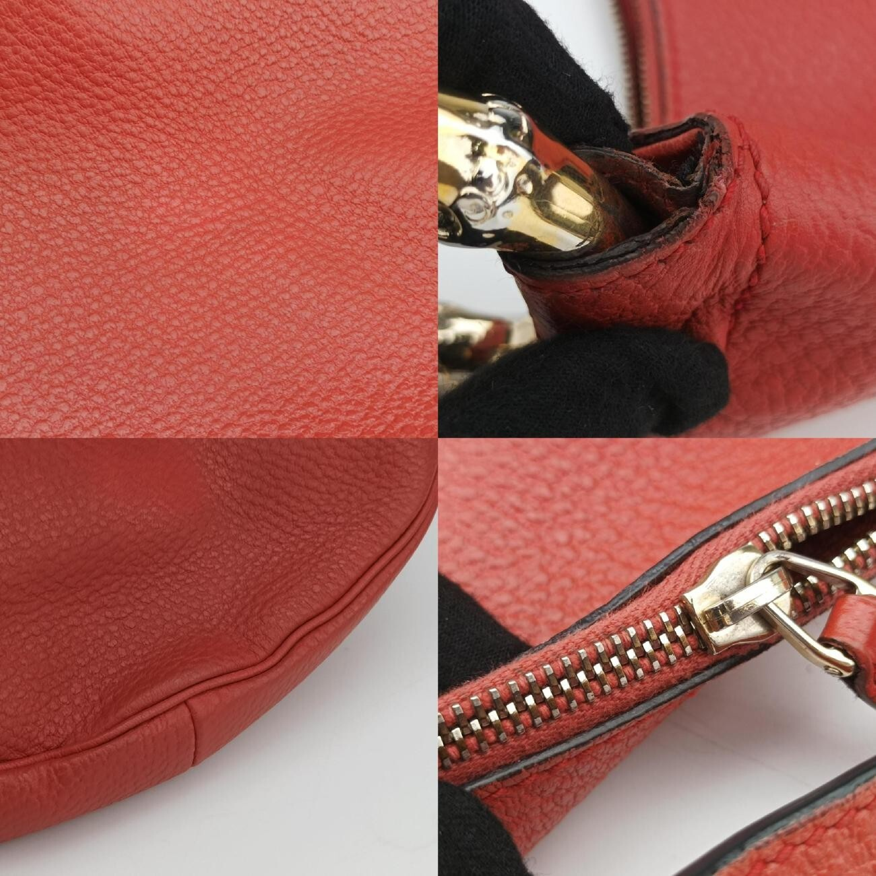 Bamboo Ring Hobo Red Leather 211519 G4517440 Handbag — view 9