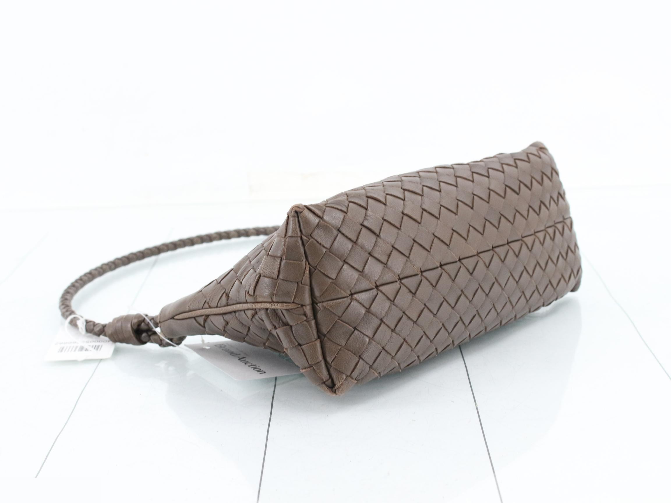 Intrecciato Leather One-Shoulder Bag — view 5