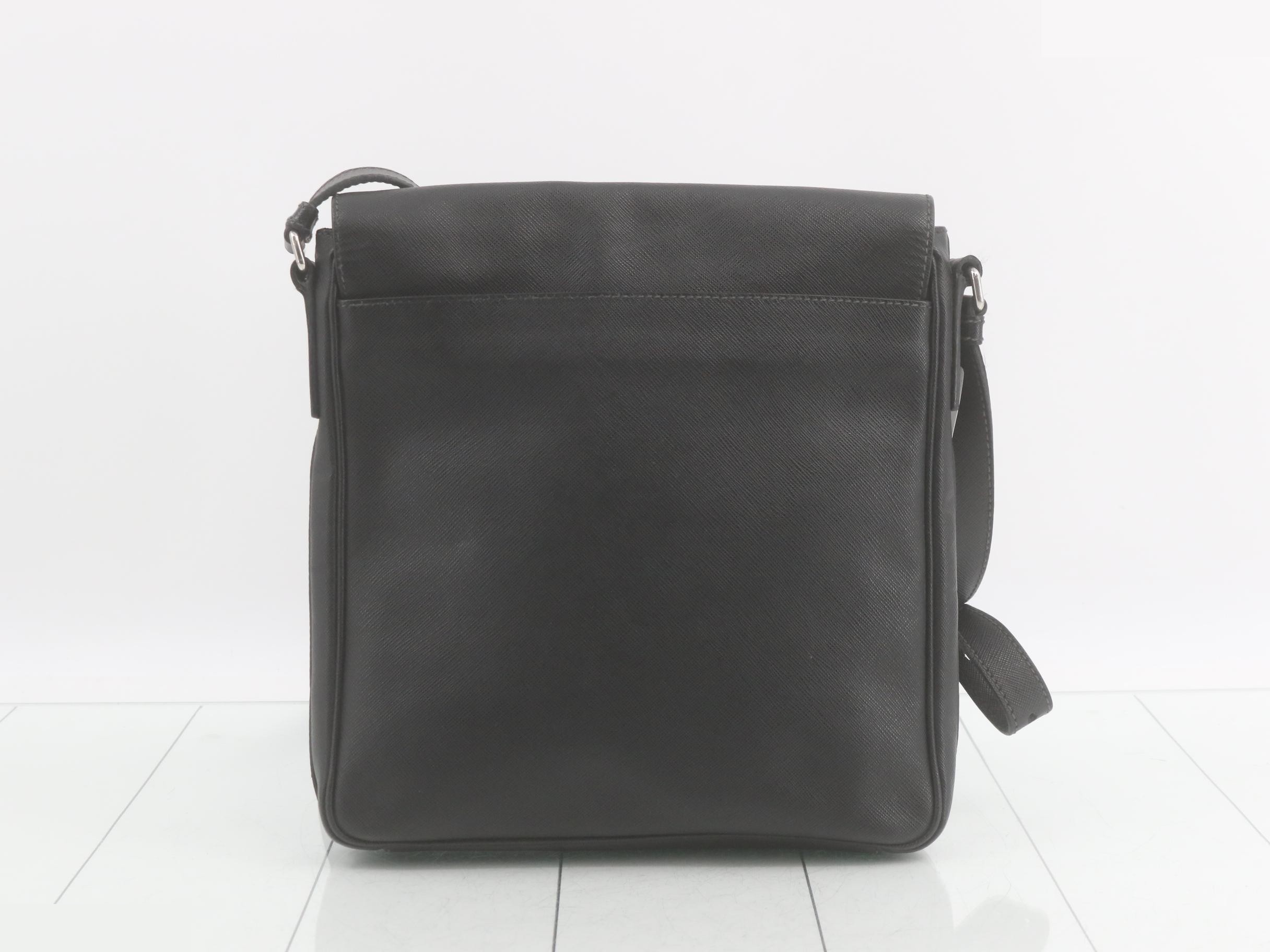 Shoulder bag, black leather — view 2