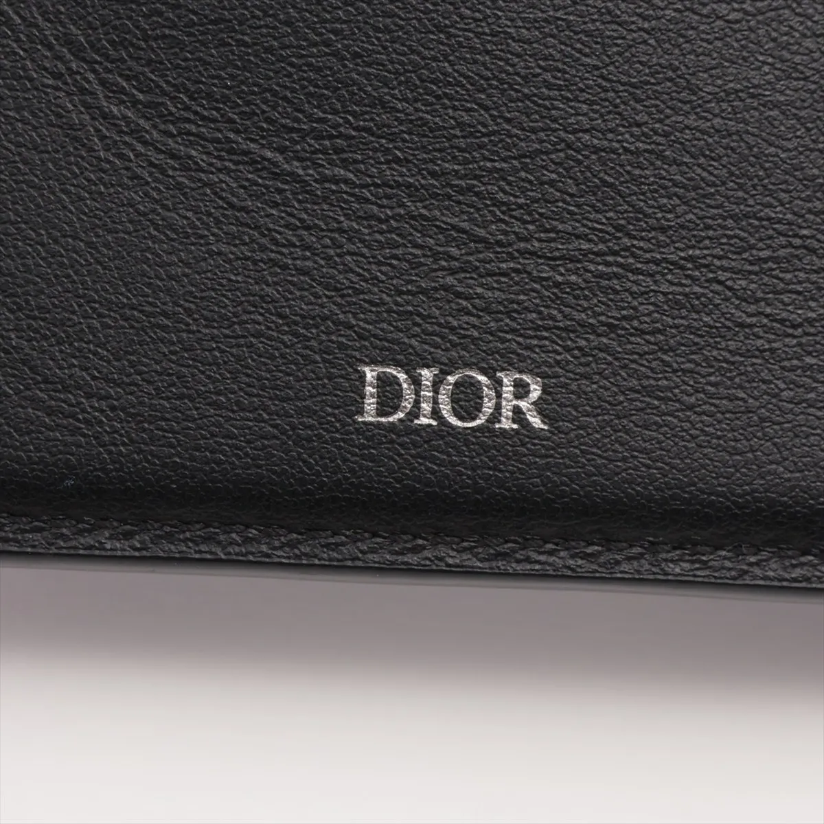 CD Icon Leather Compact Wallet, Black — view 7