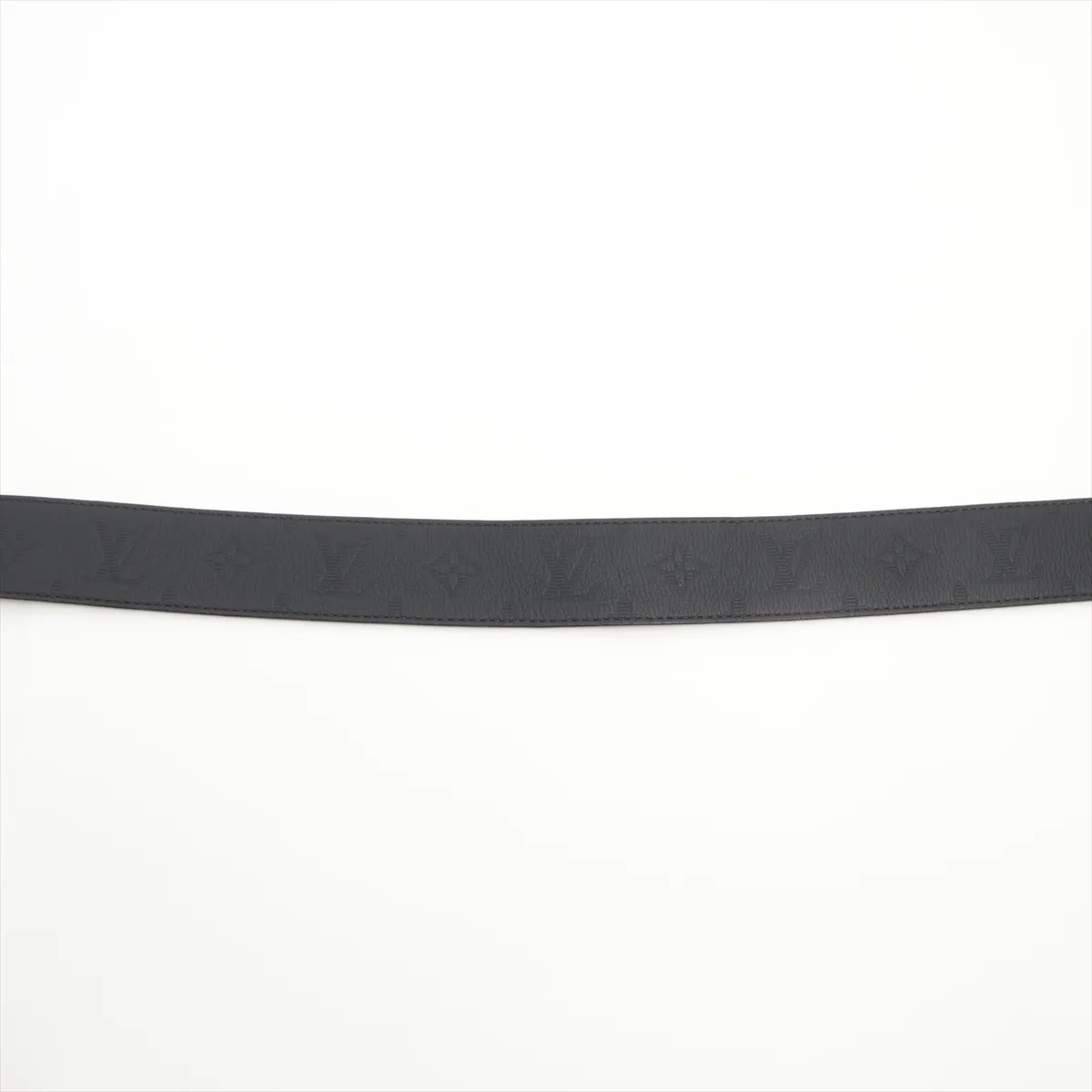 M0717 LV Shadow Reversible Belt BC4225, size 85, leather x metal, black. Features: enlarged holes, — view 4