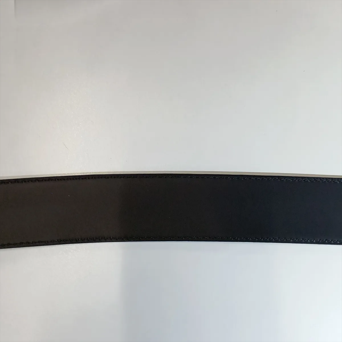 M0717 LV Shadow Reversible Belt BC4225, size 85, leather x metal, black. Features: enlarged holes, — view 7