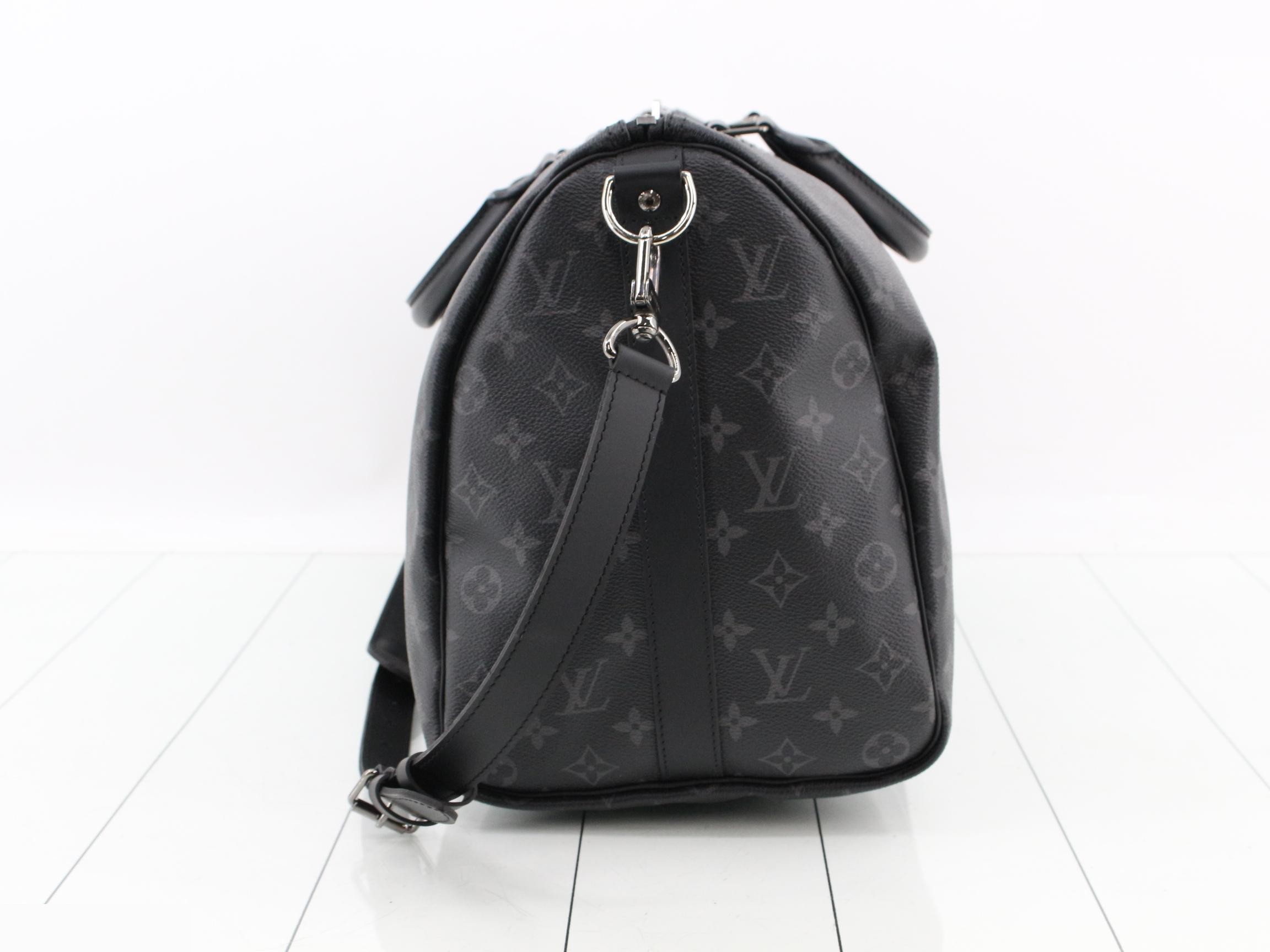 Keepall Bandoulière Monogram Eclipse Boston Bag — view 3