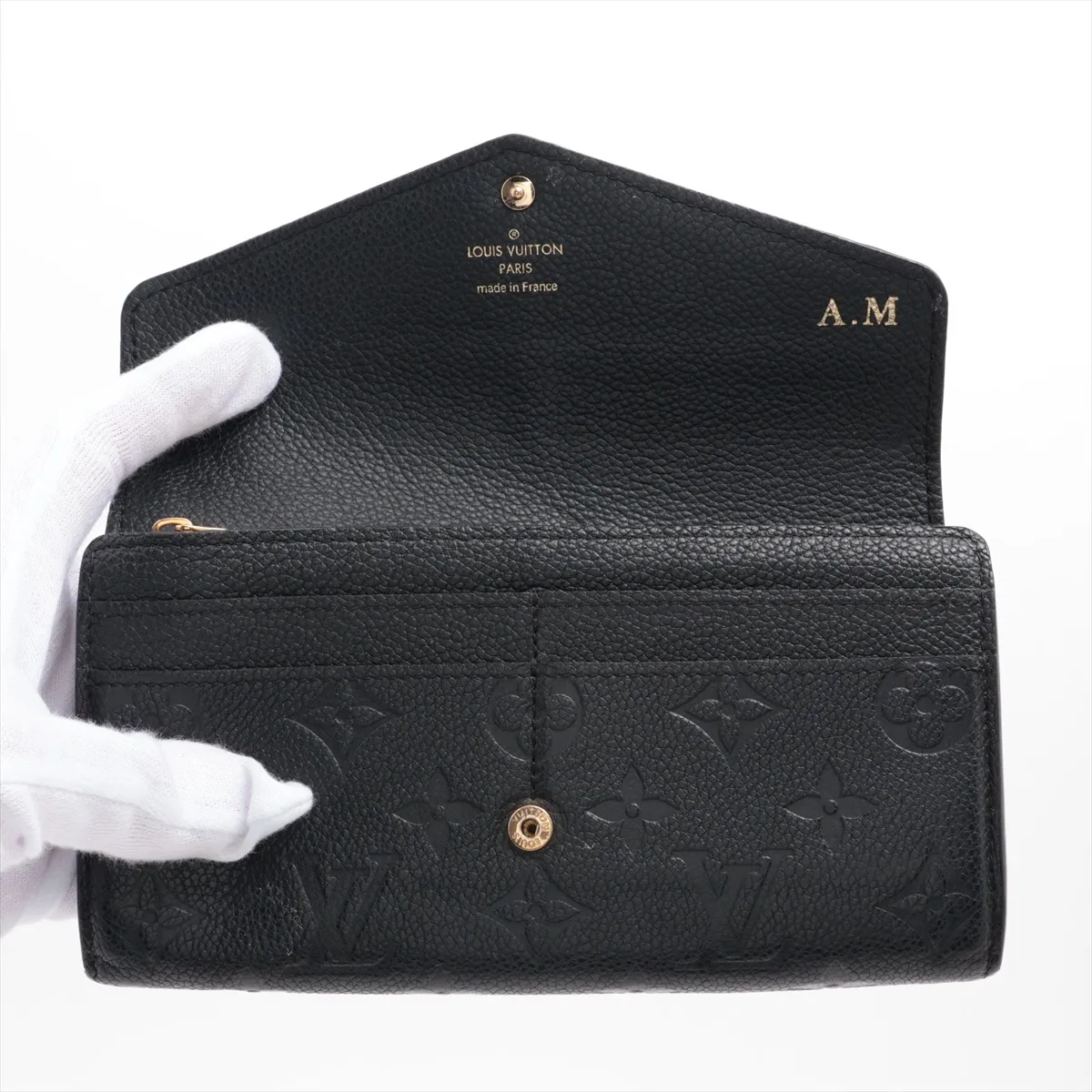 Empreinte Portefeuille Sara M61182 Noir Long Wallet with Initial RFID Reactive — view 3