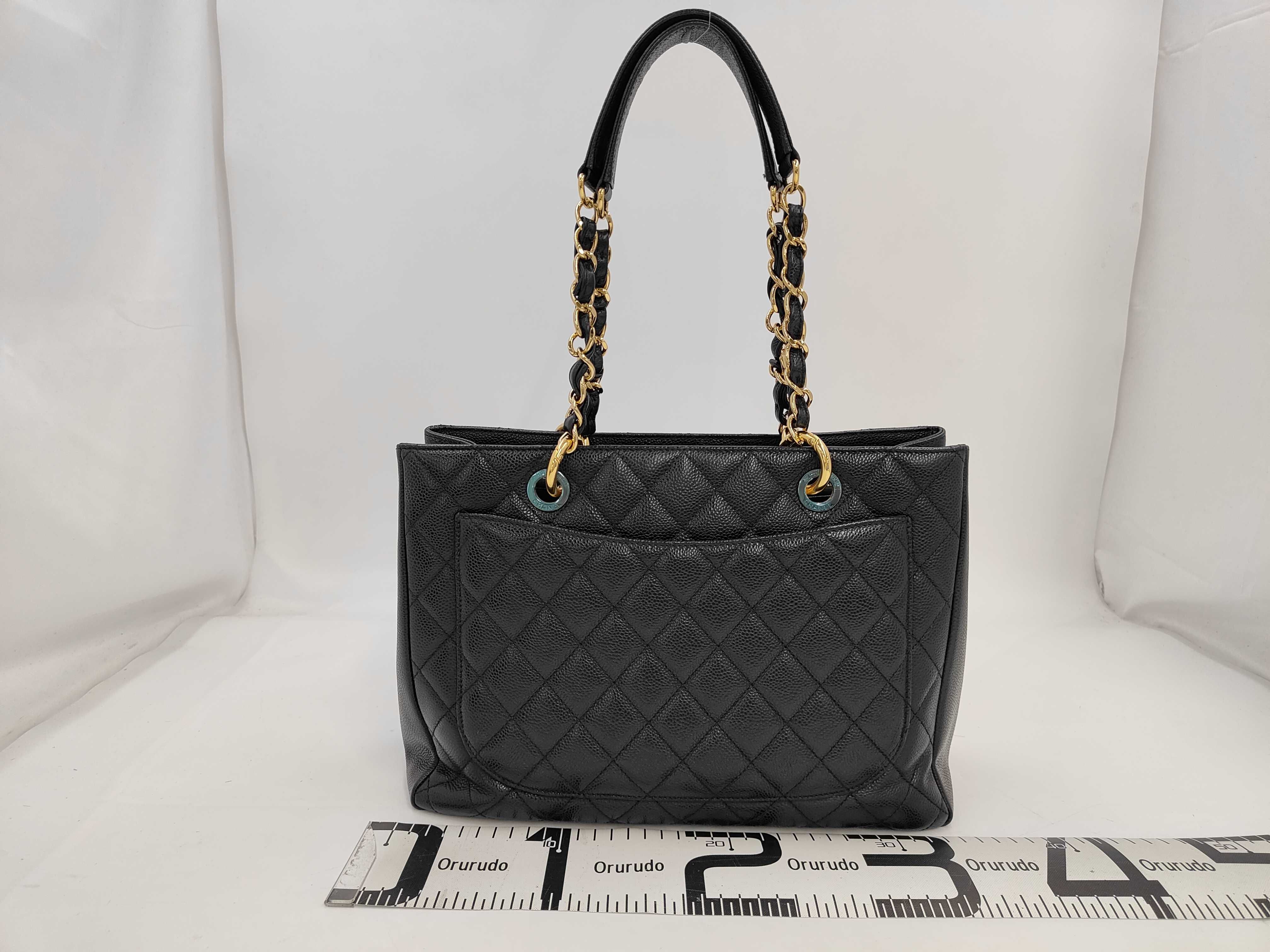 GST Tote Bag, Caviar Leather, Black with Gold Hardware, A50995 19447762 (Tote Bag) — view 2