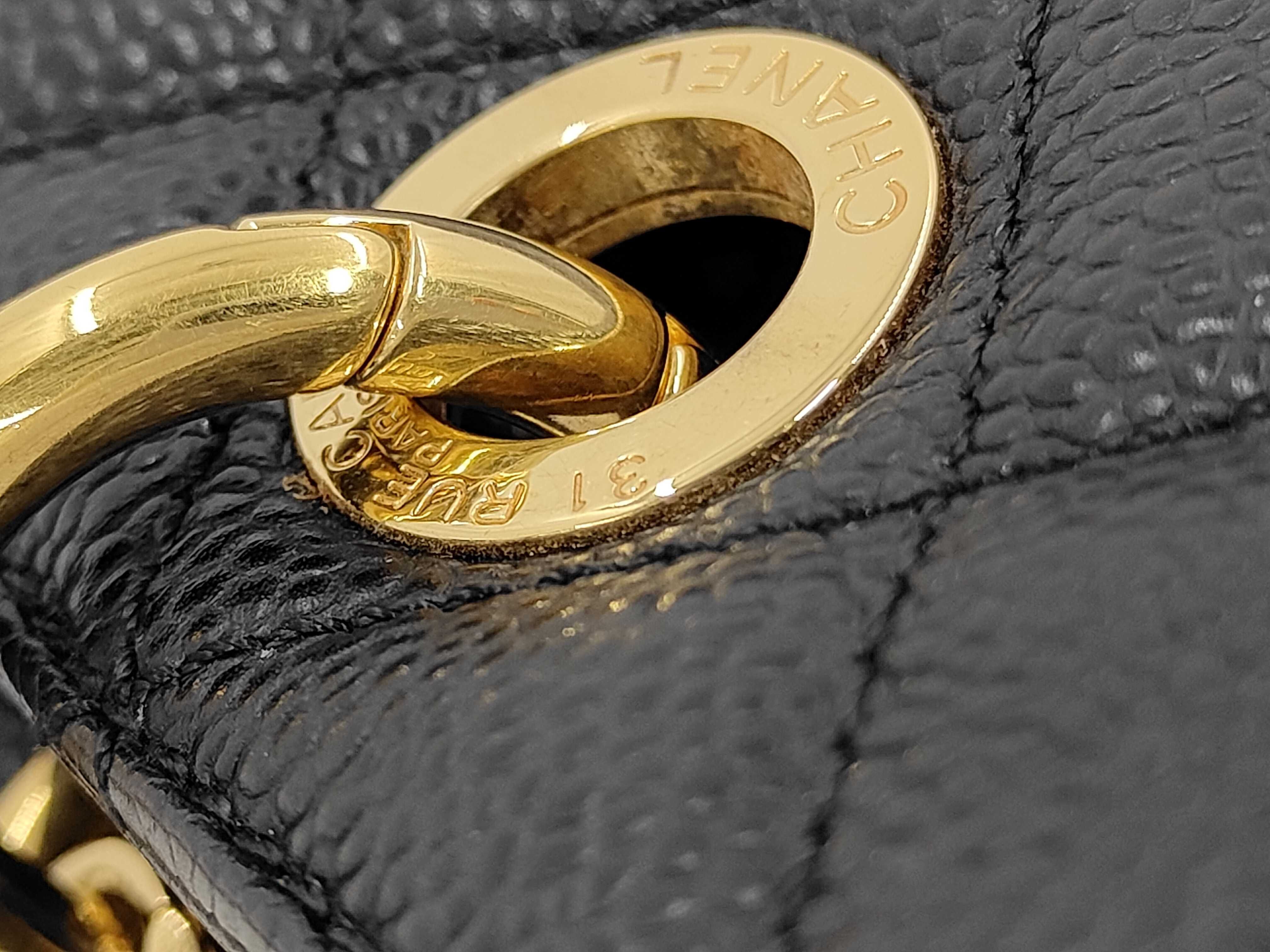 GST Tote Bag, Caviar Leather, Black with Gold Hardware, A50995 19447762 (Tote Bag) — view 6