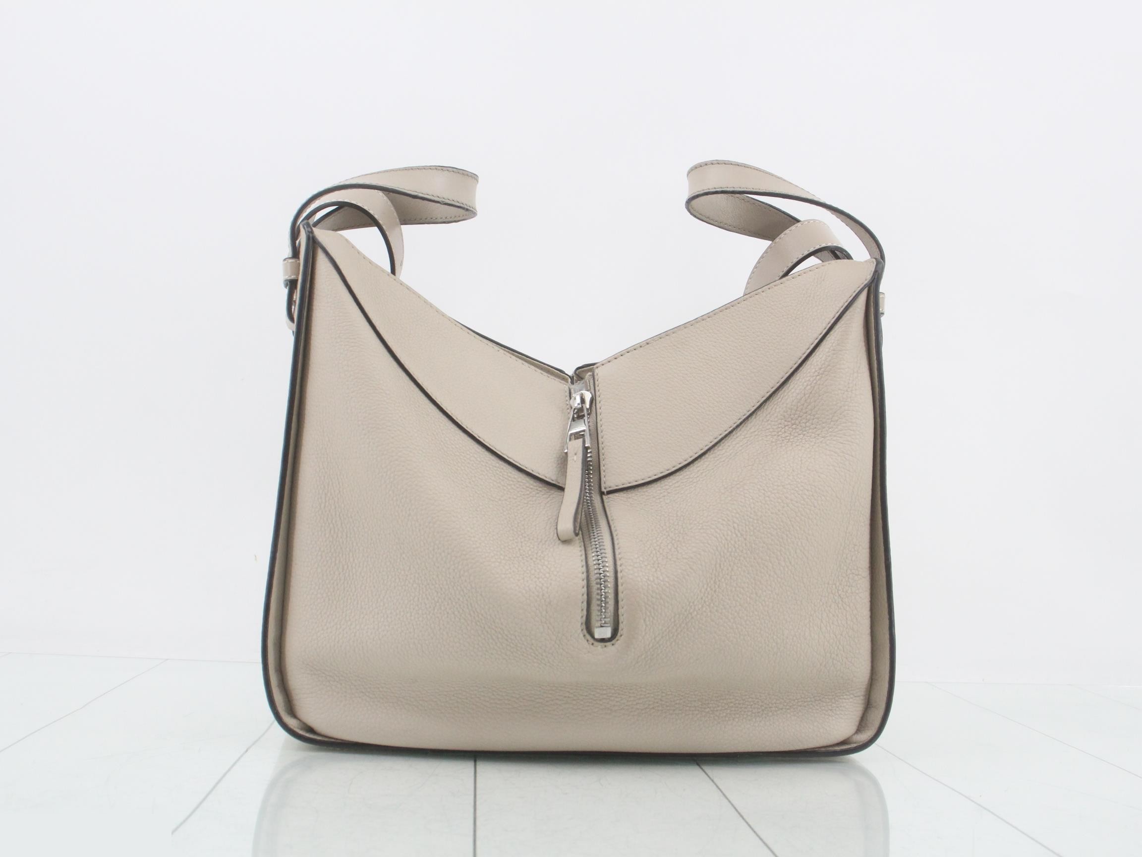 Hammock Small Leather 2-Way Handbag, Beige — view 4