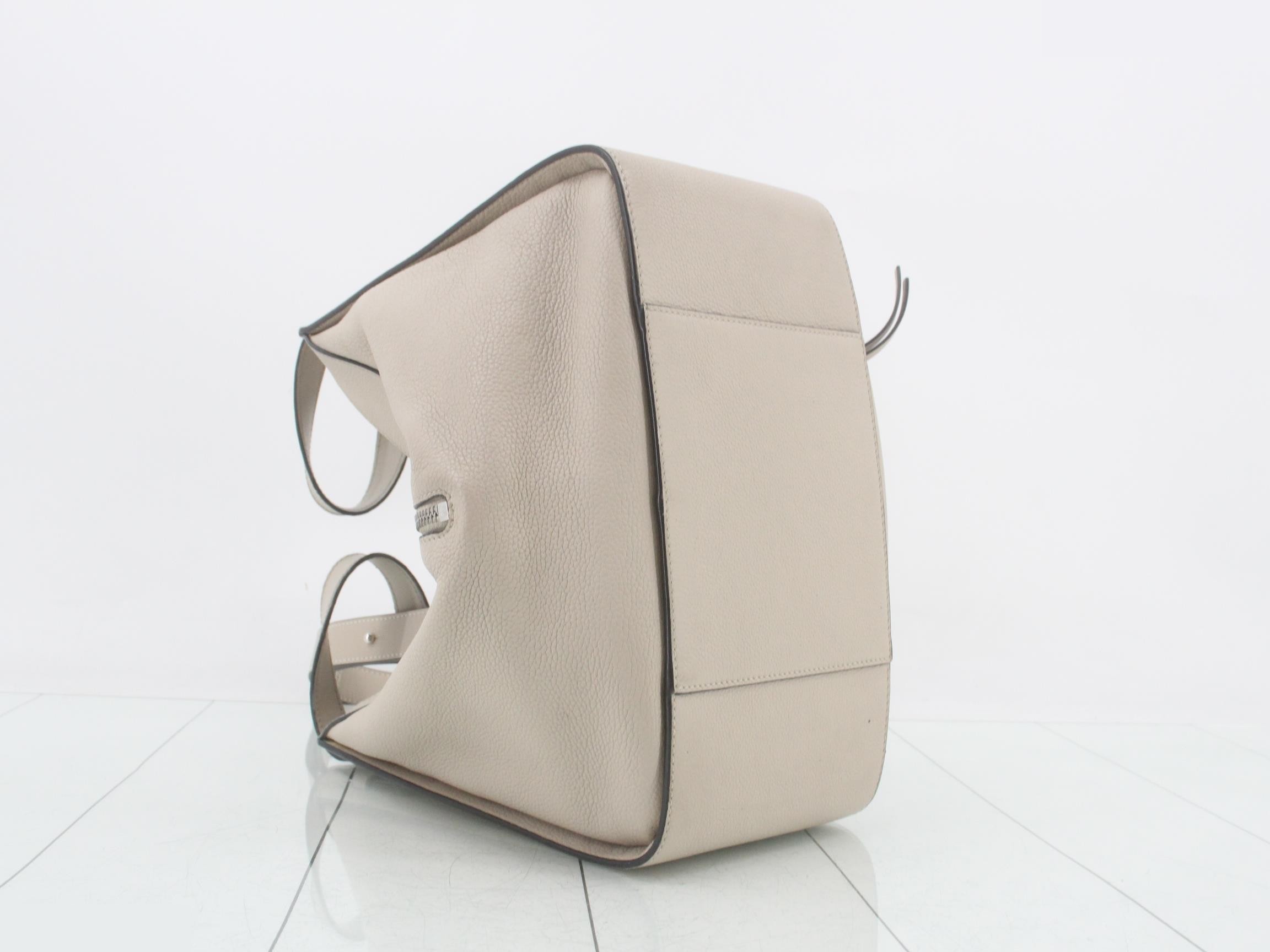 Hammock Small Leather 2-Way Handbag, Beige — view 5