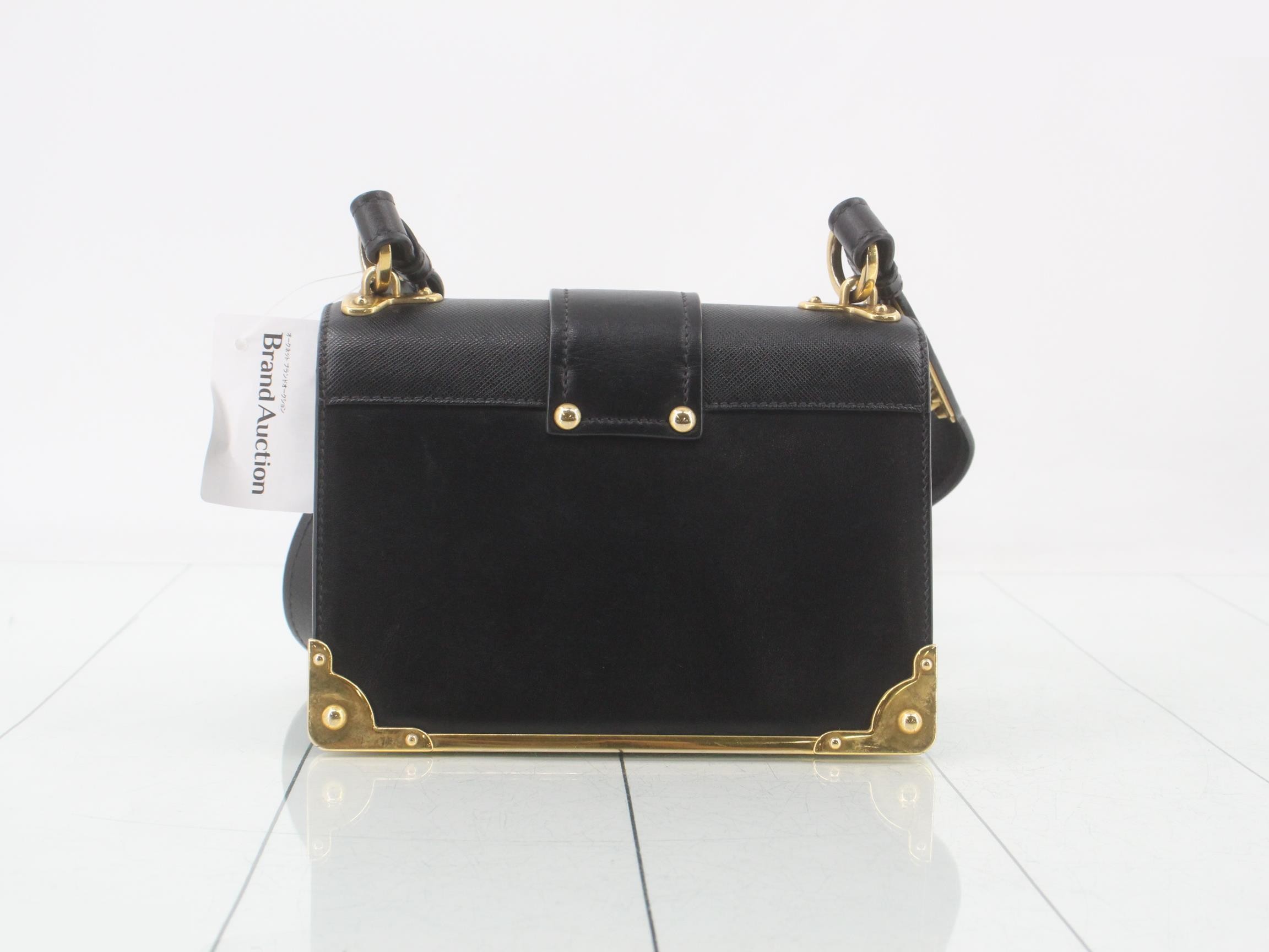 Cahier Leather Shoulder Bag, Black — view 2