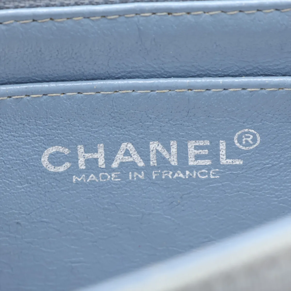 Matelassé Denim Single Flap Single Chain Bag, Bijou, Blue, Silver Hardware, 5947838, Series 5 — view 9