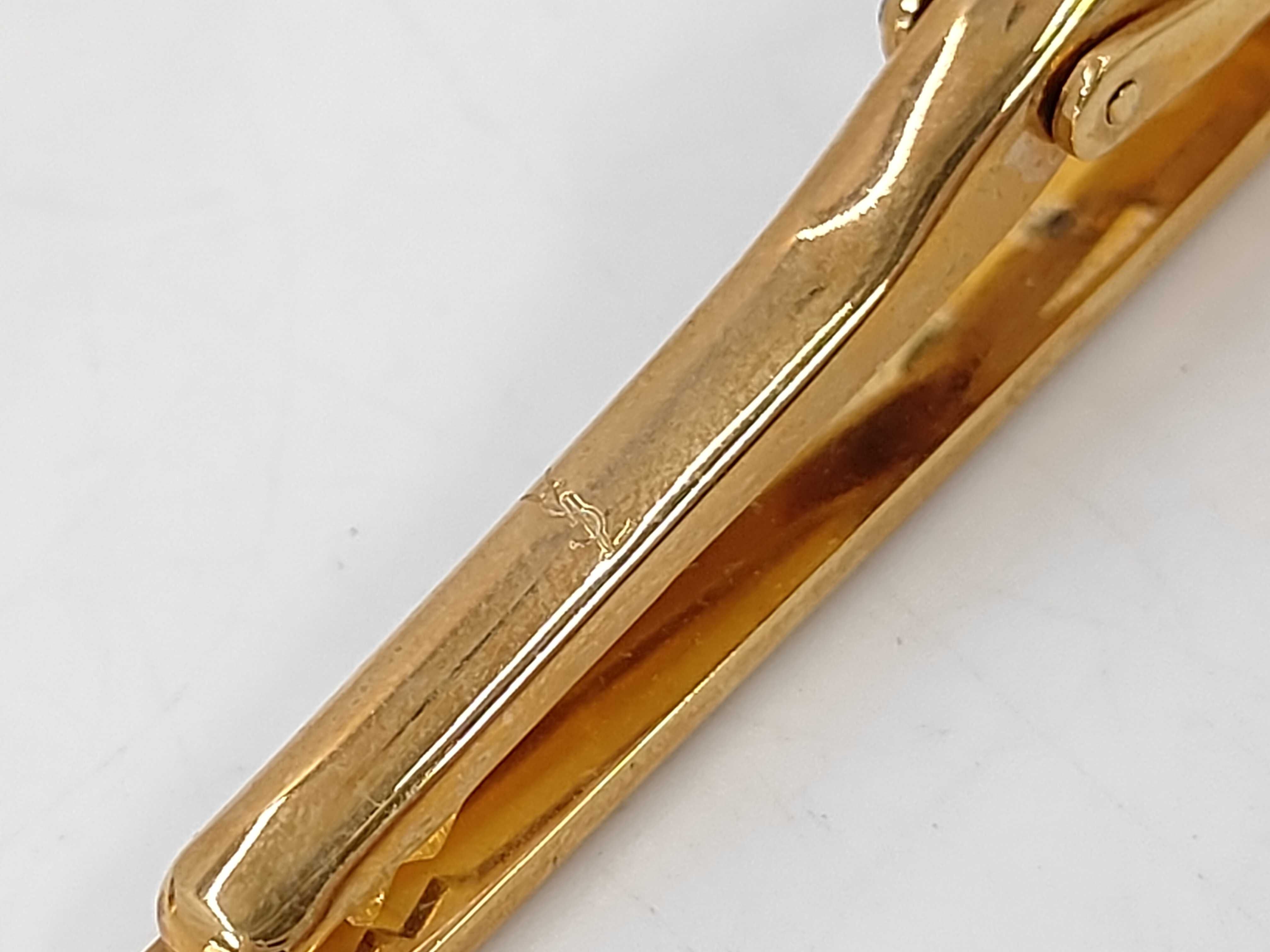 Octagon Gold Tie Pin and Cufflink Set — view 3