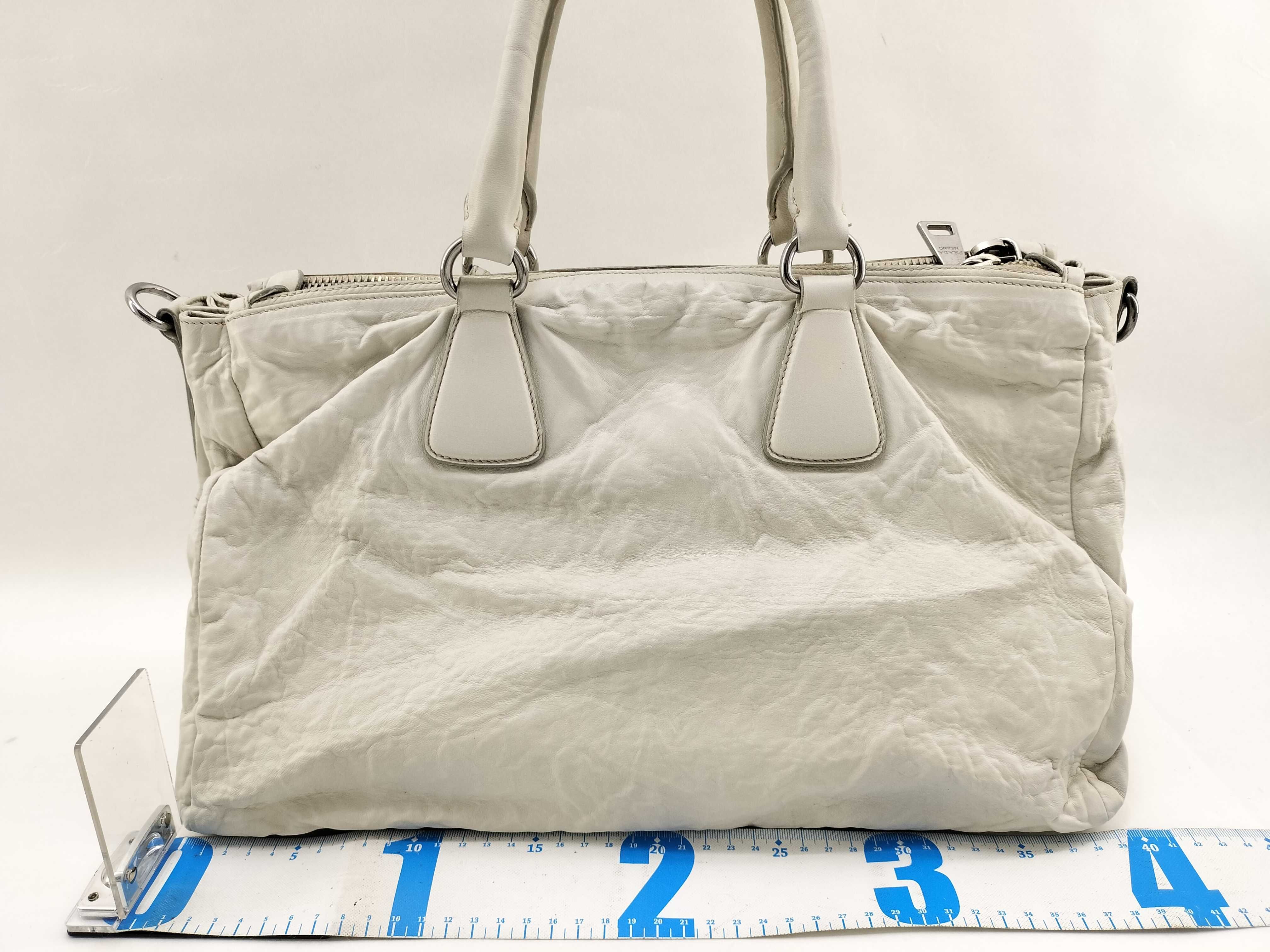 Nappa Leather Tote Bag White — view 2