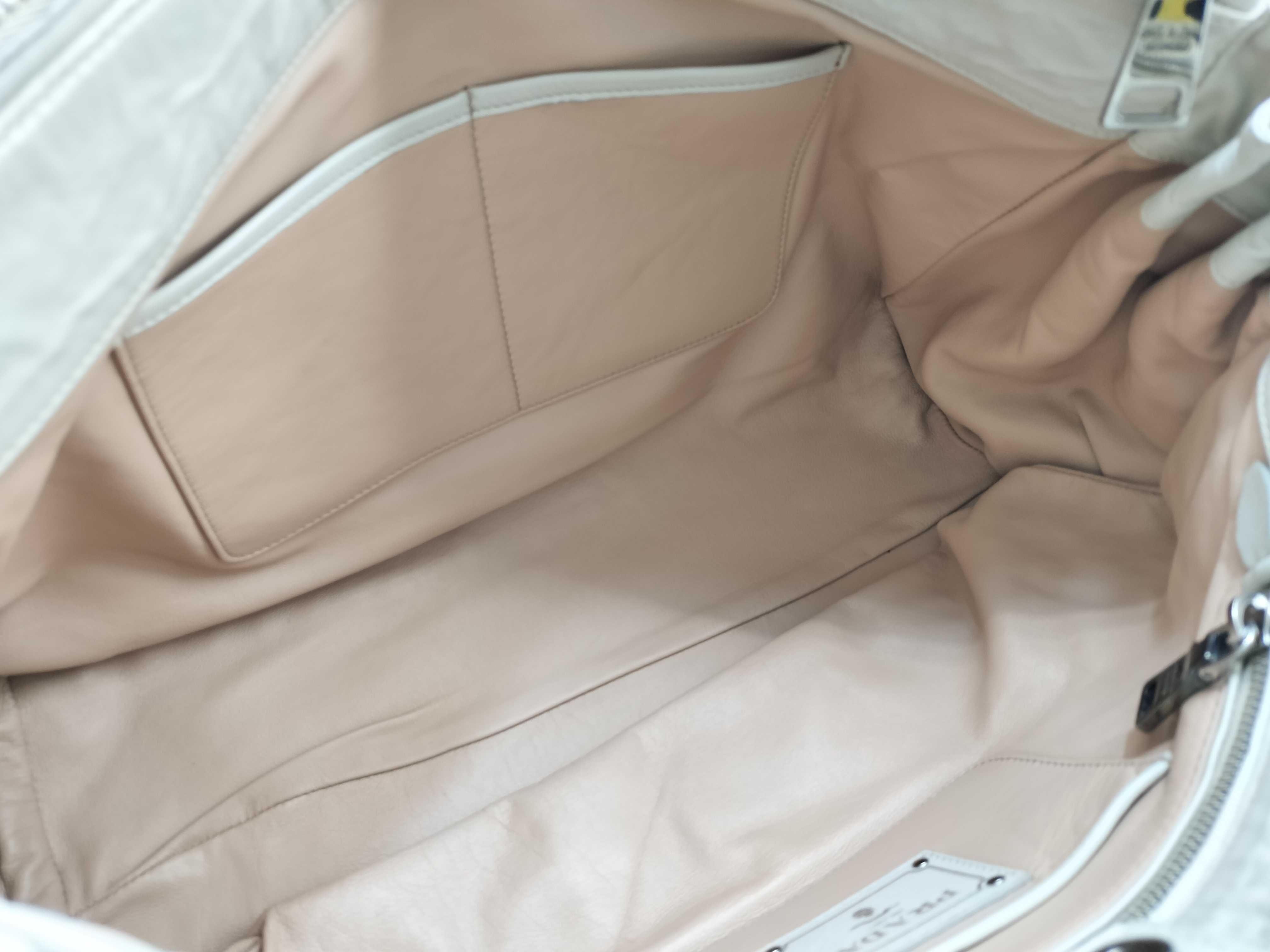 Nappa Leather Tote Bag White — view 12