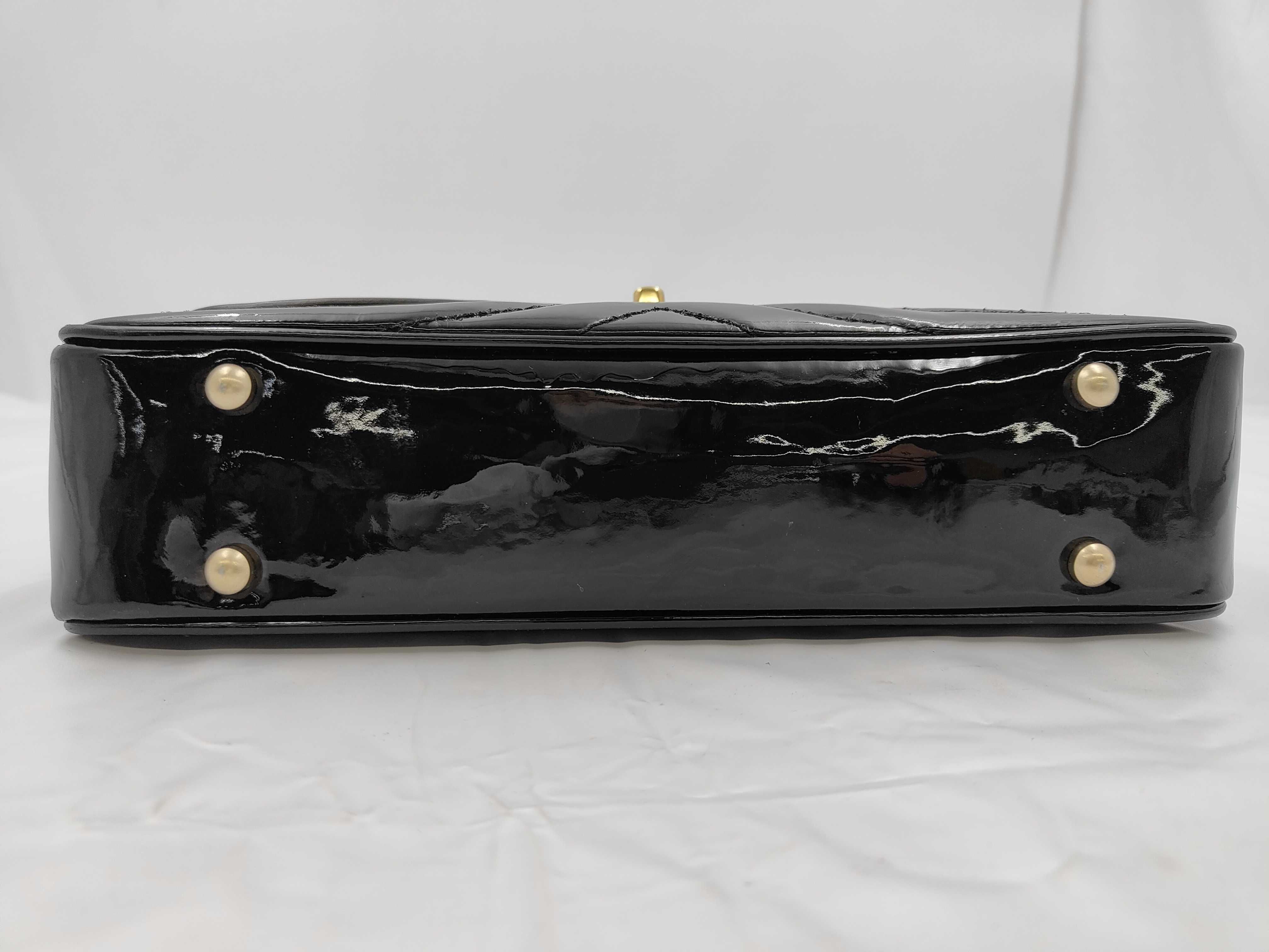 V Turnlock Patent Chain Shoulder Bag — view 6