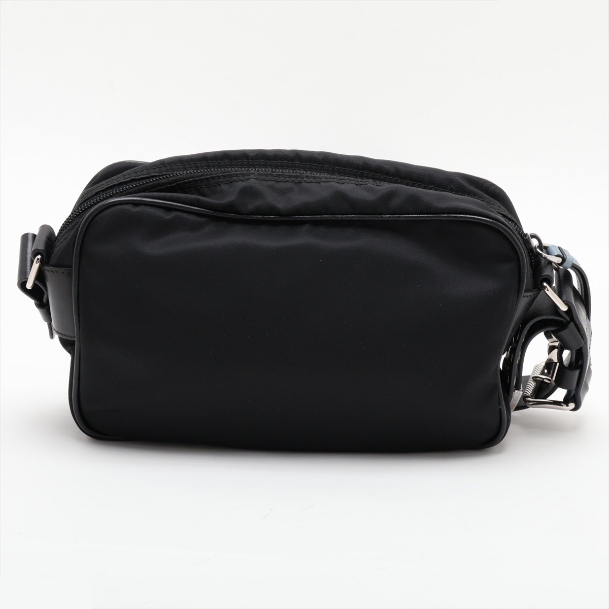 Tessuto 1BC167 Nylon x Leather Shoulder Bag, Black — view 2