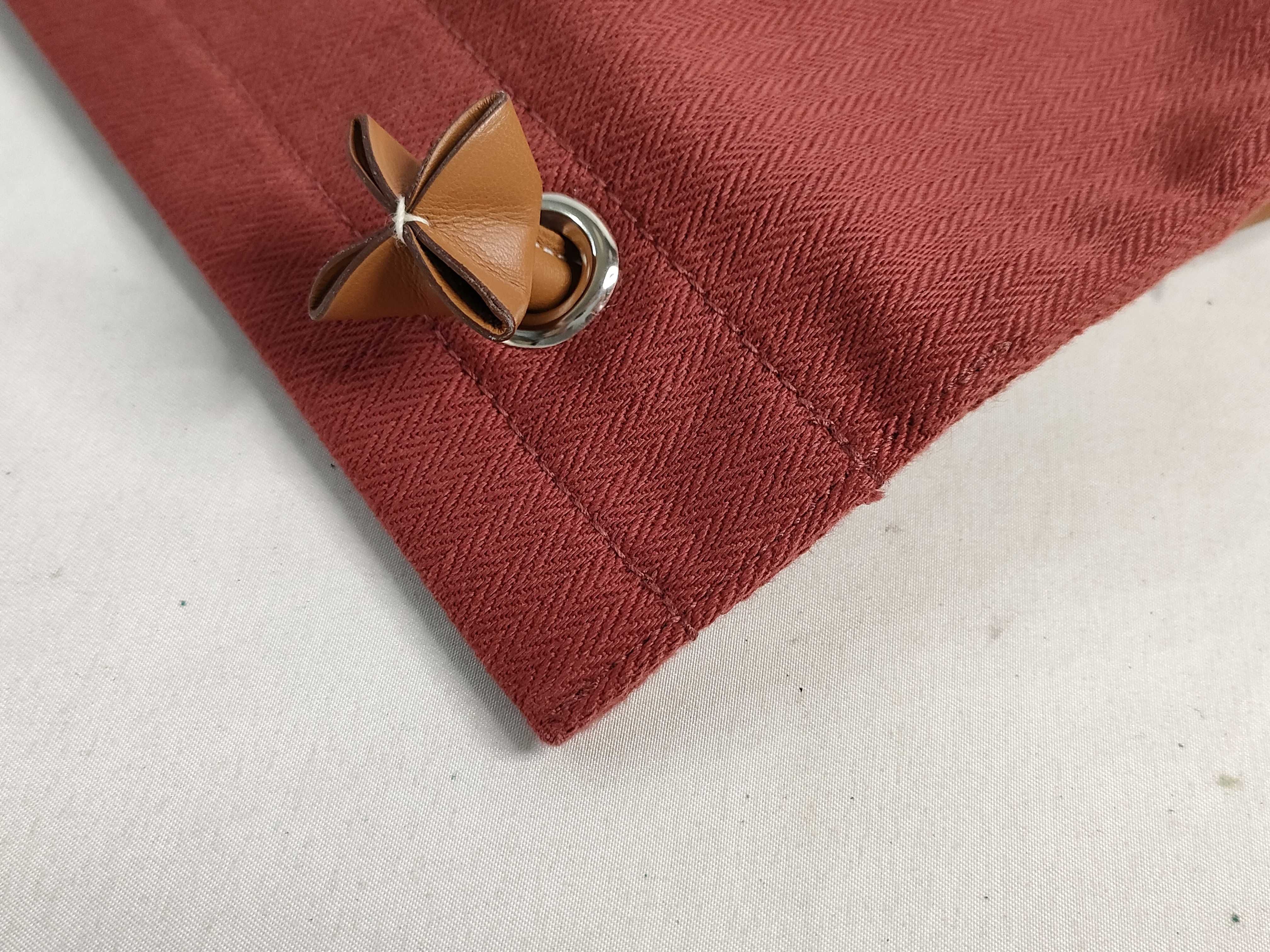 Aline PM Toile Chevron Bordeaux Silver Hardware Y:2020 Shoulder Bag — view 11