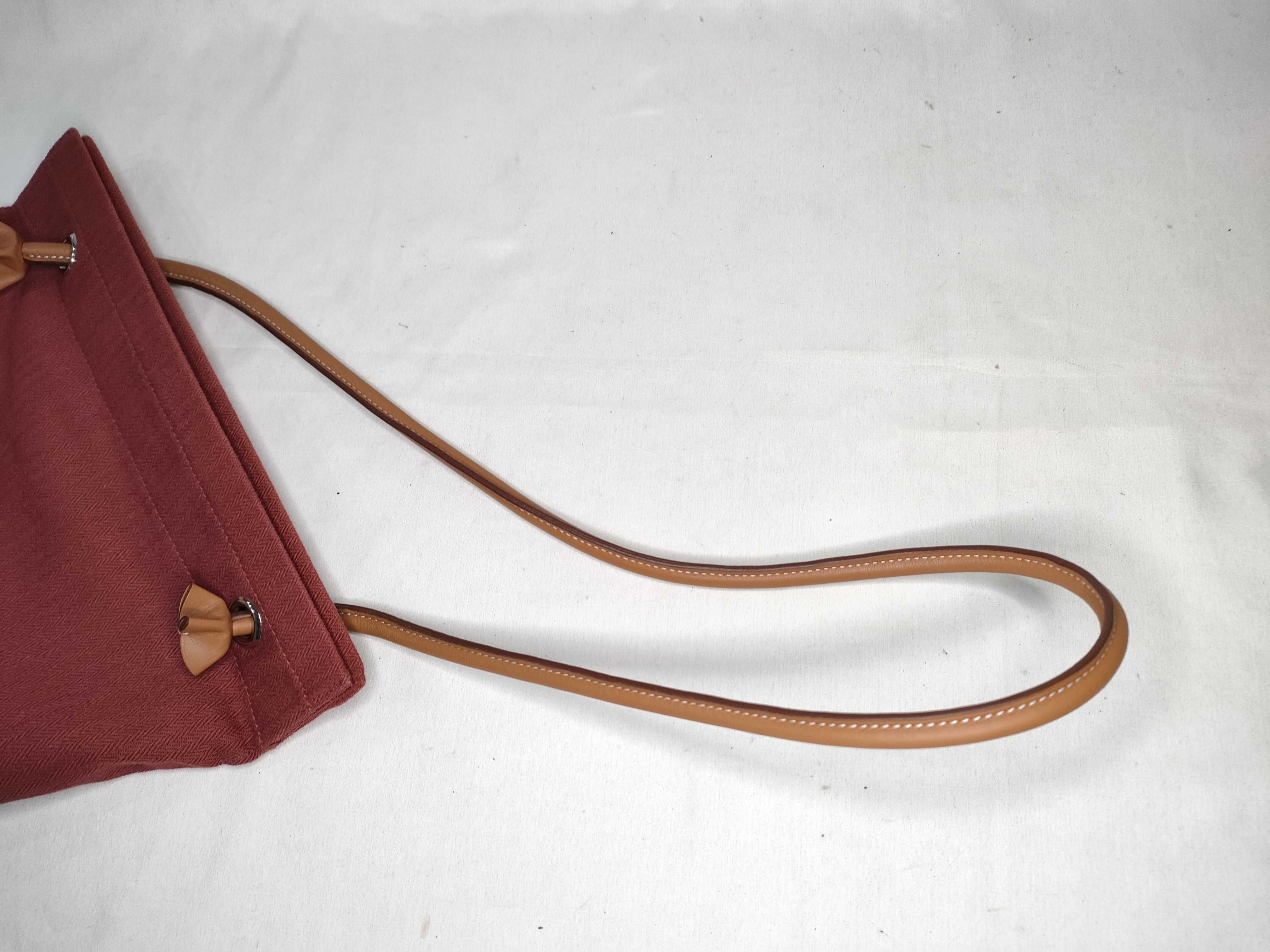 Aline PM Toile Chevron Bordeaux Silver Hardware Y:2020 Shoulder Bag — view 3