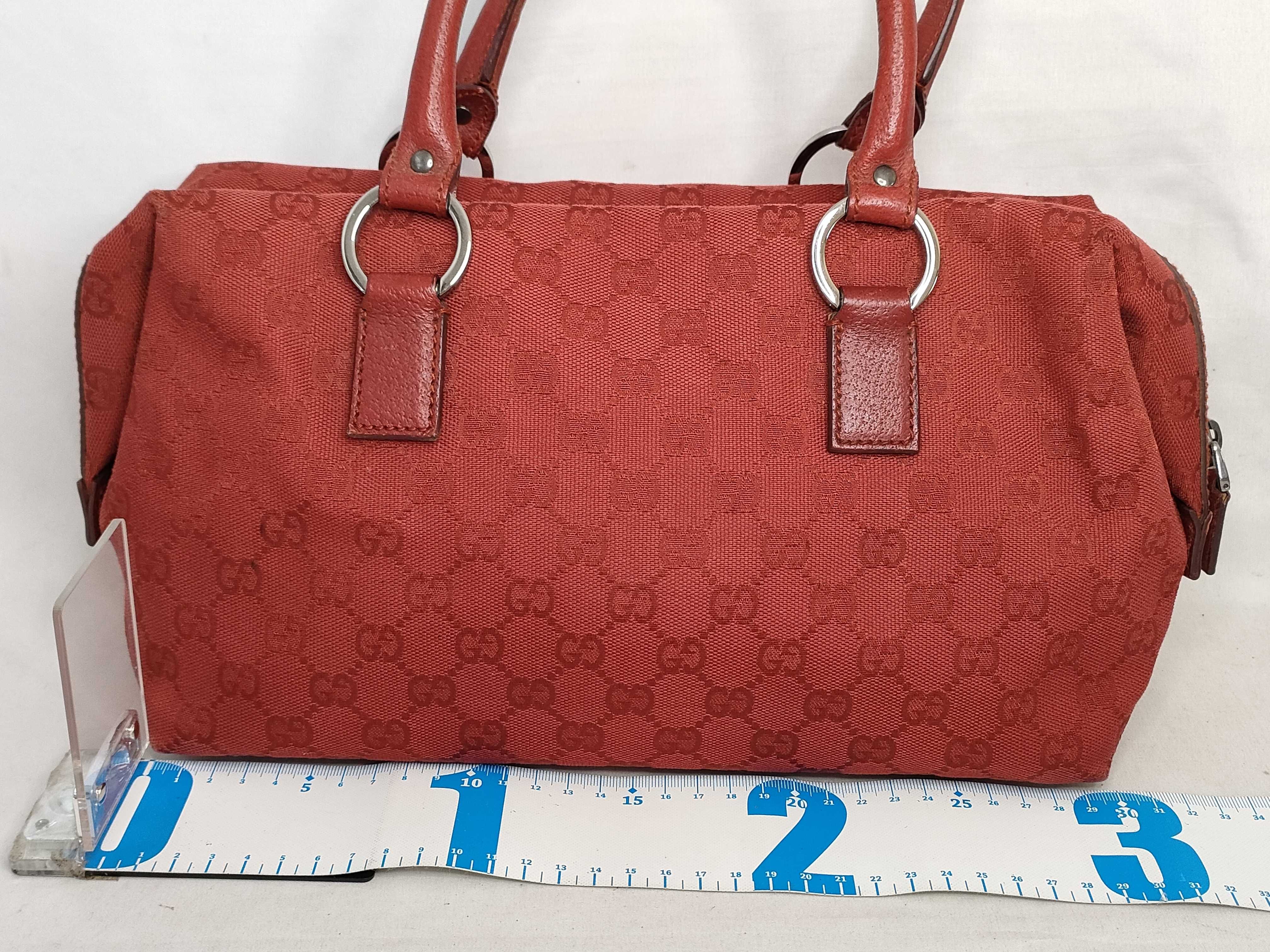 GG Canvas Handbag, Red — view 2