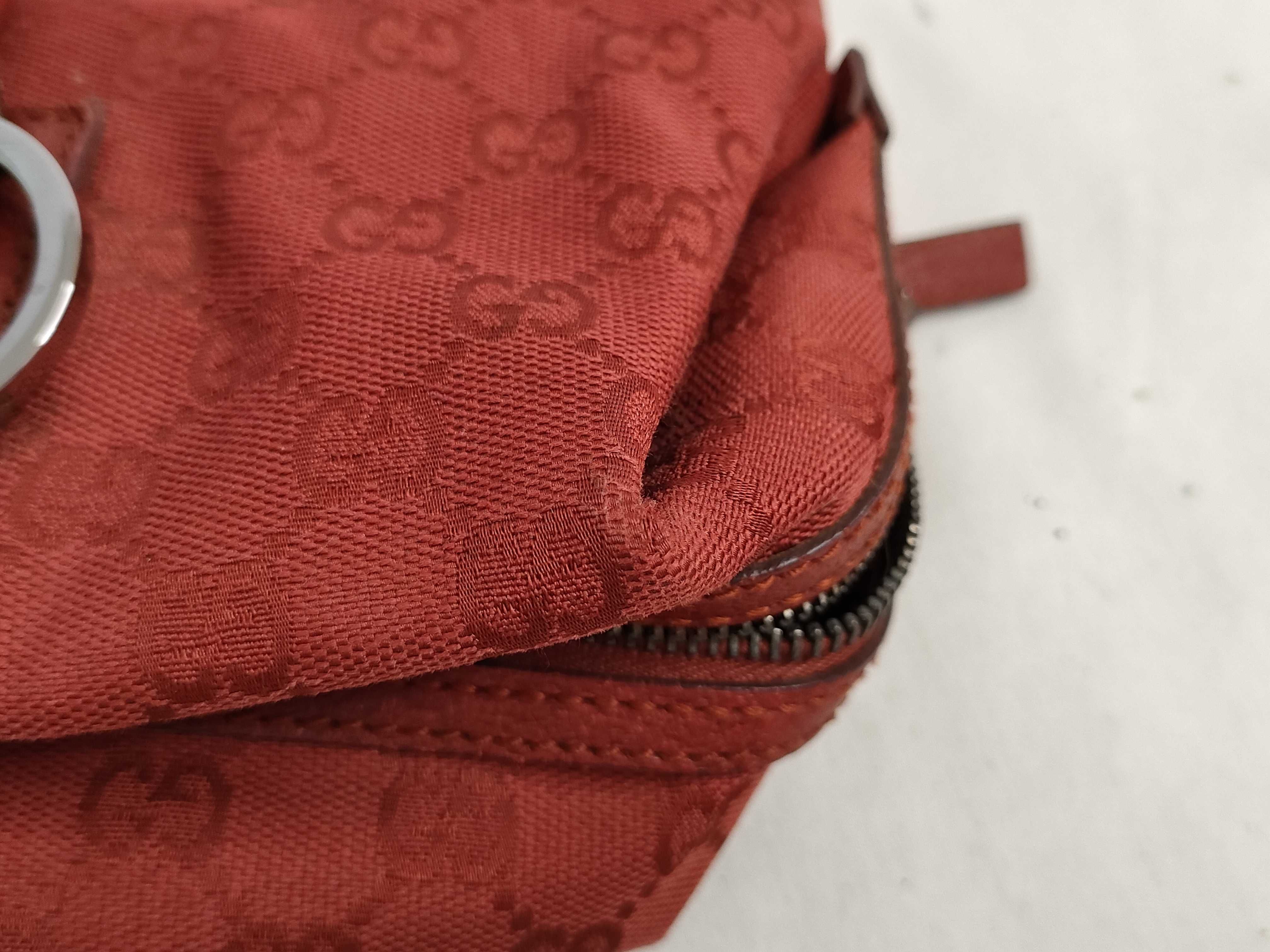 GG Canvas Handbag, Red — view 14