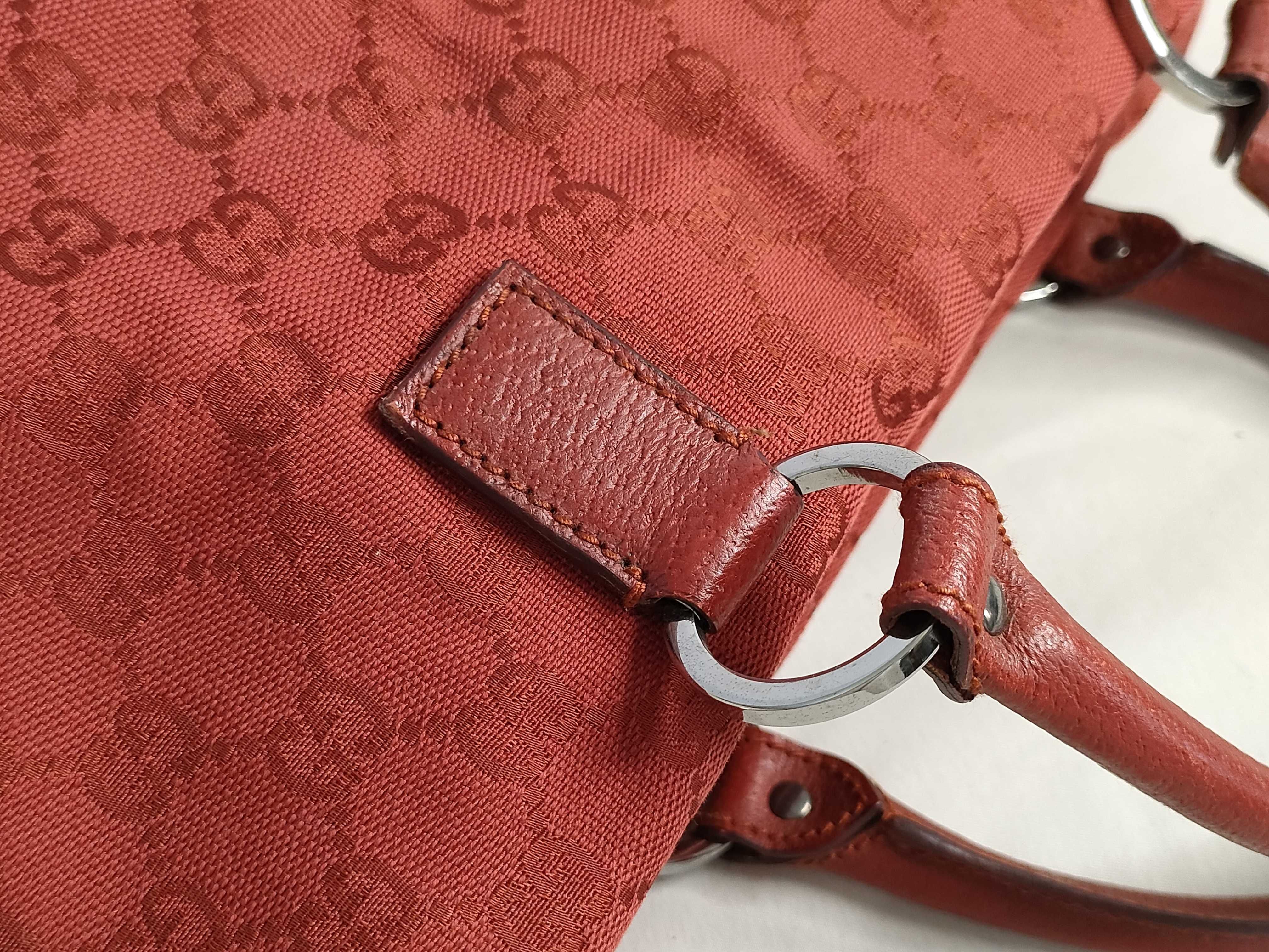 GG Canvas Handbag, Red — view 5