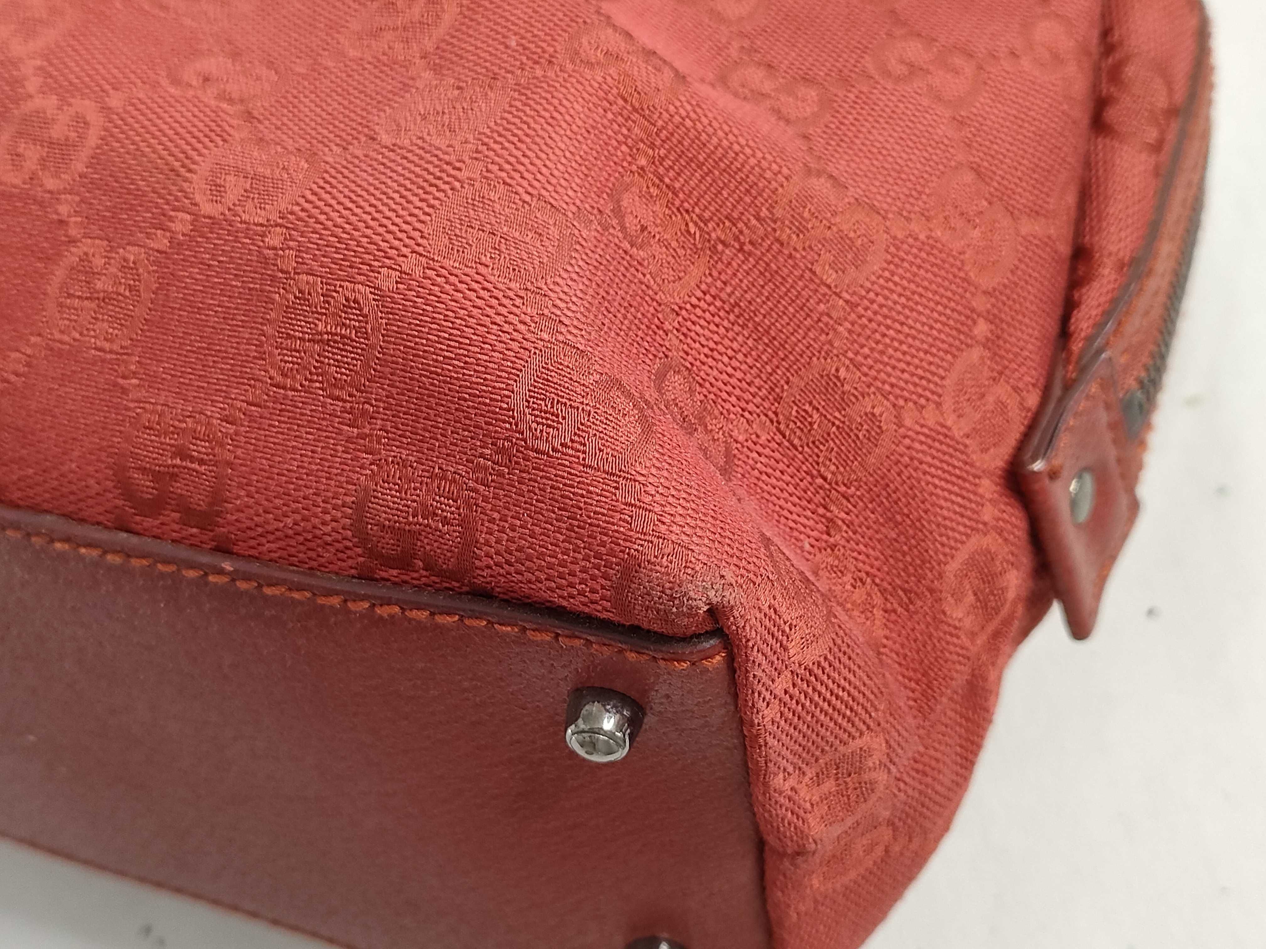 GG Canvas Handbag, Red — view 6