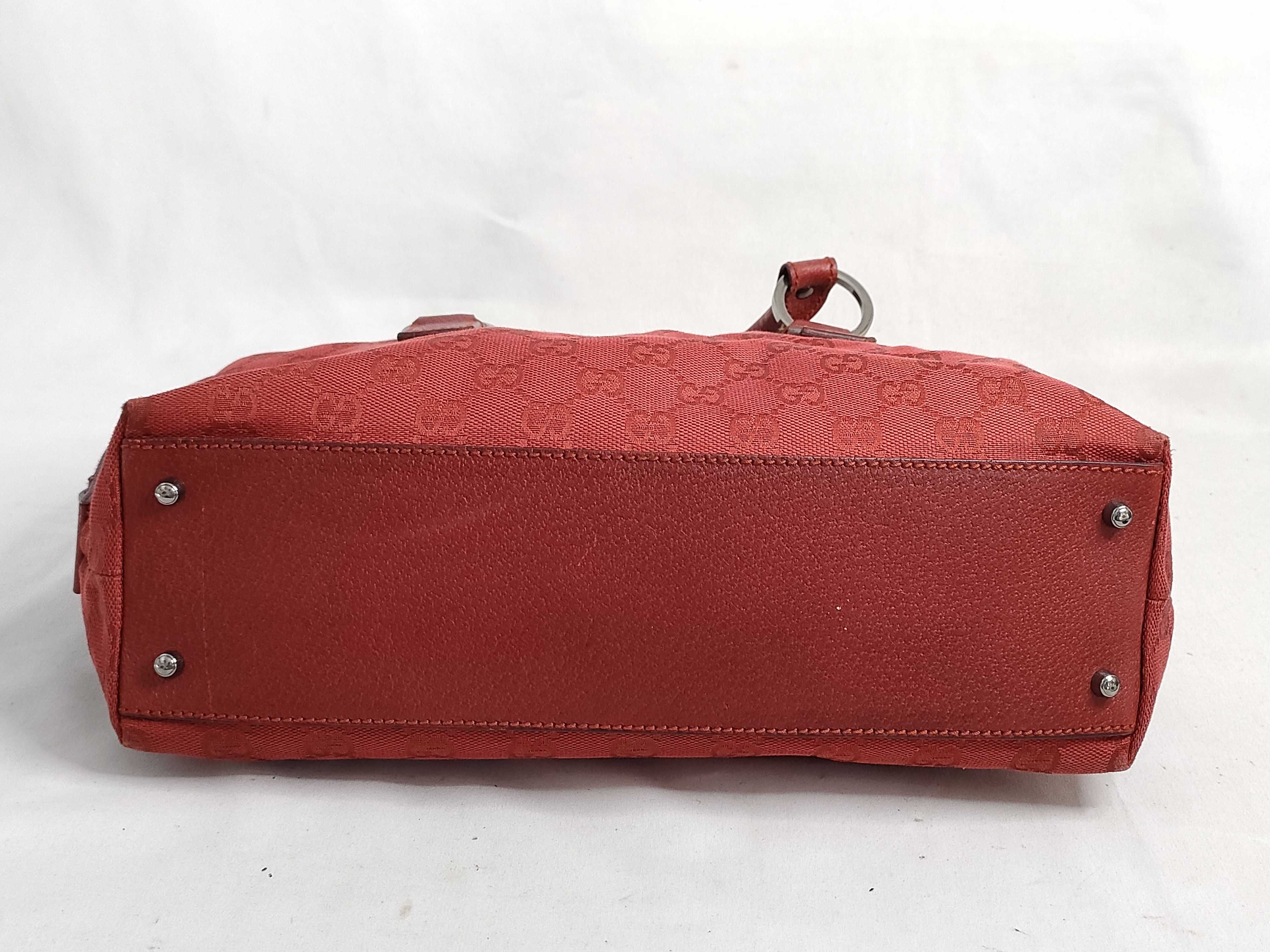 GG Canvas Handbag, Red — view 7