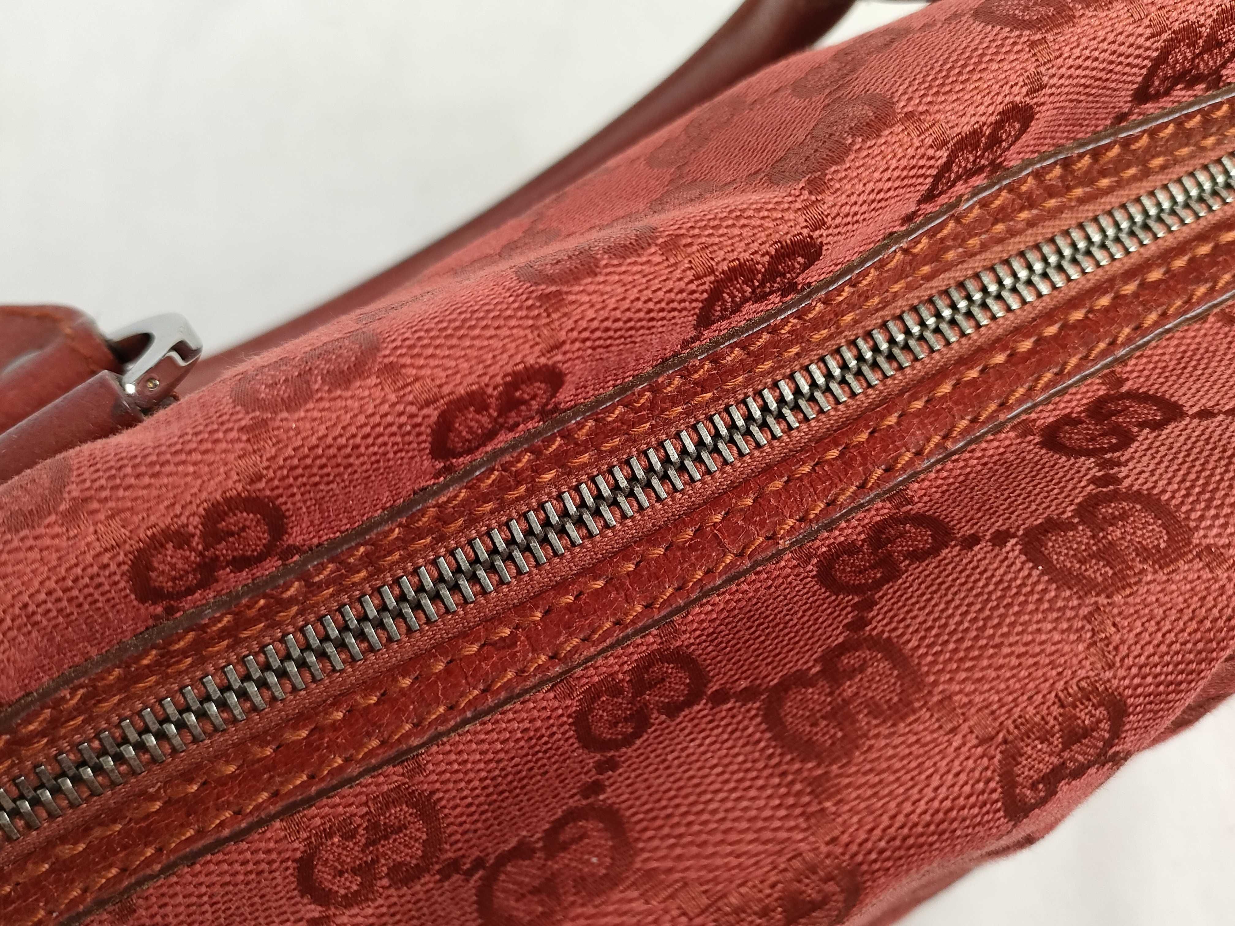 GG Canvas Handbag, Red — view 8