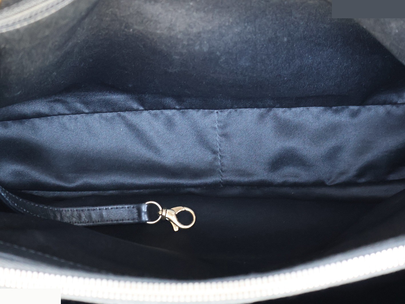 Caviar Skin GST Chain Tote Bag, Black — view 12