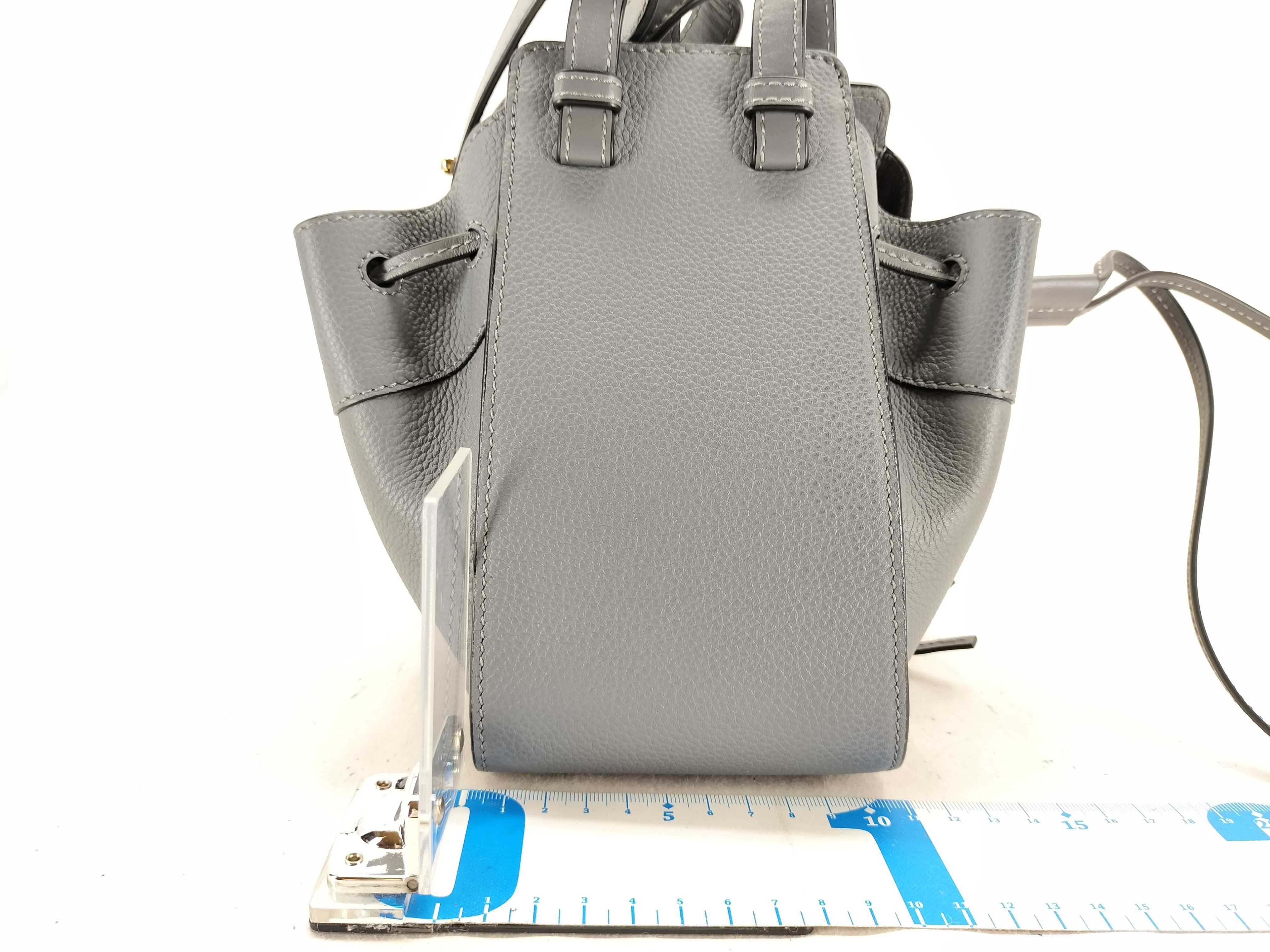 Hammock Drawstring Mini 2WAY Handbag Gray Shoulder Bag — view 2